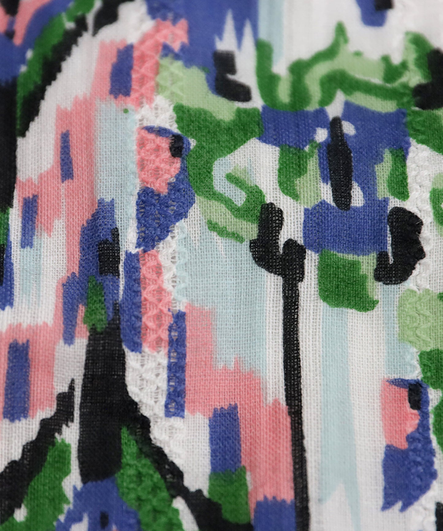 Ladies All-Over Print Tuck Wide Pants