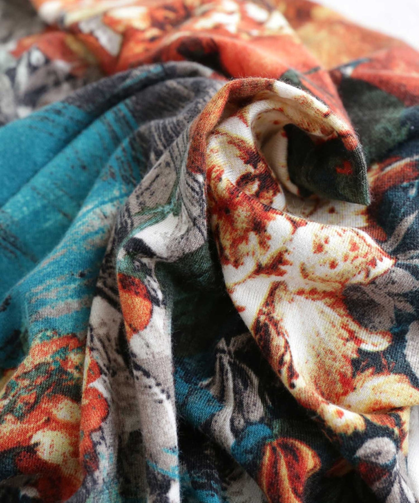 Art Flower Pattern Long Skirt Ladies