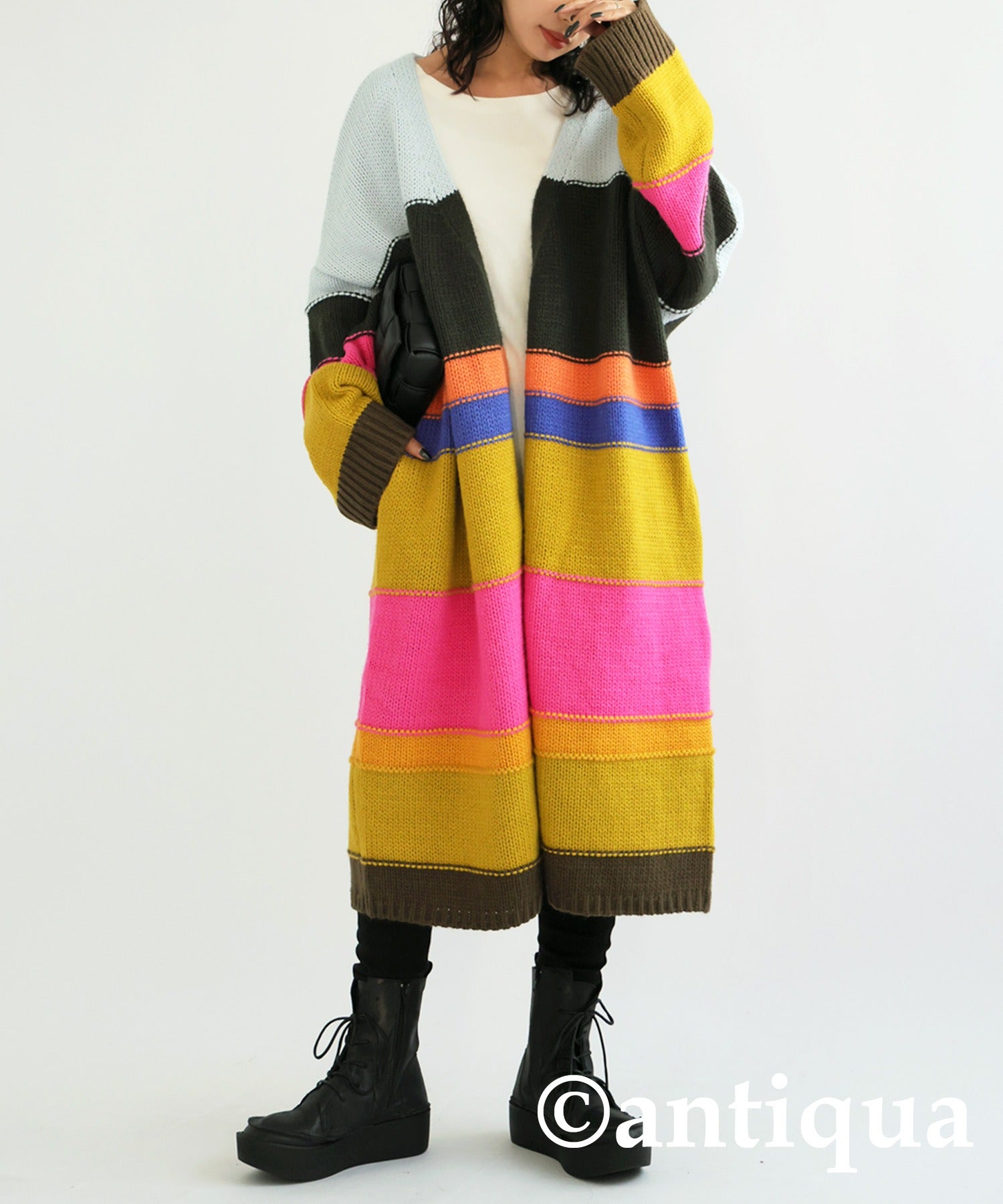 ZA-00181 Border Knit Cardigan Ladies – antiqua.wa
