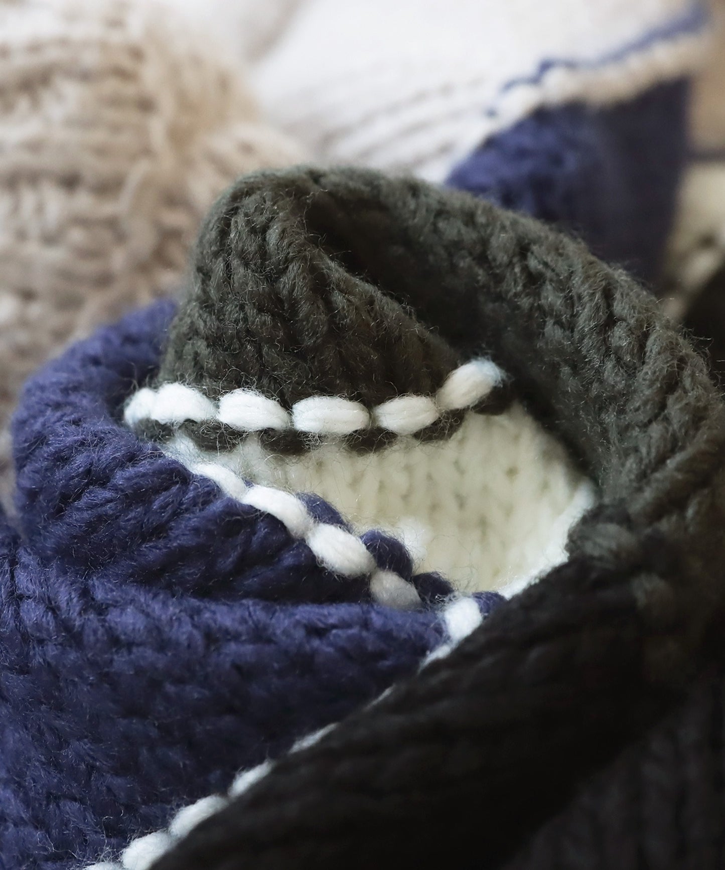 Colorful multi-border Knit tops Men's