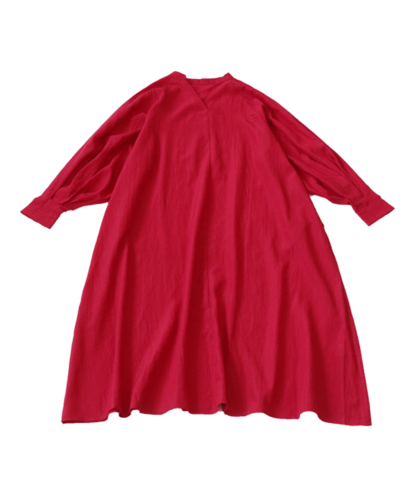 Volumed sleeve casual long dress