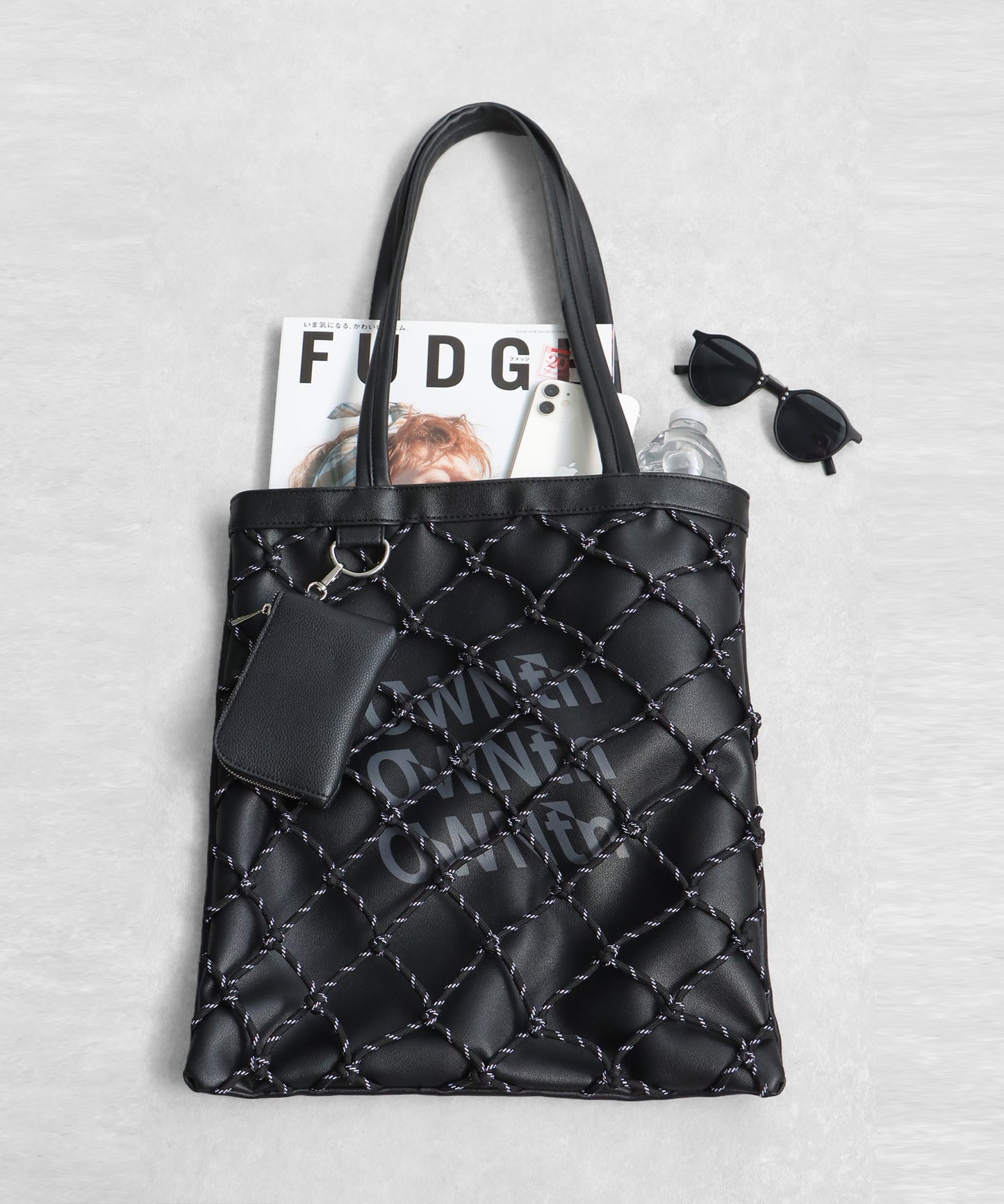 OWNth Logo Code Mesh Tote Bag Unisex