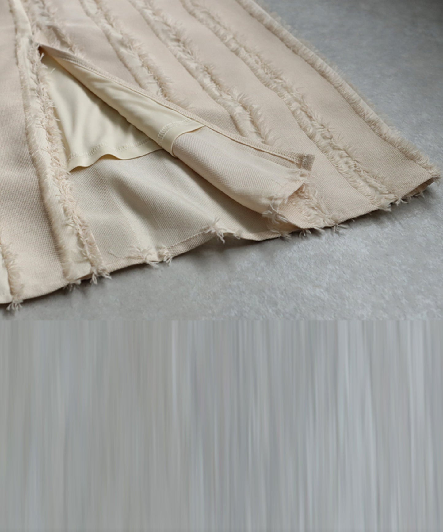 Ladies Striped Fringe Skirt