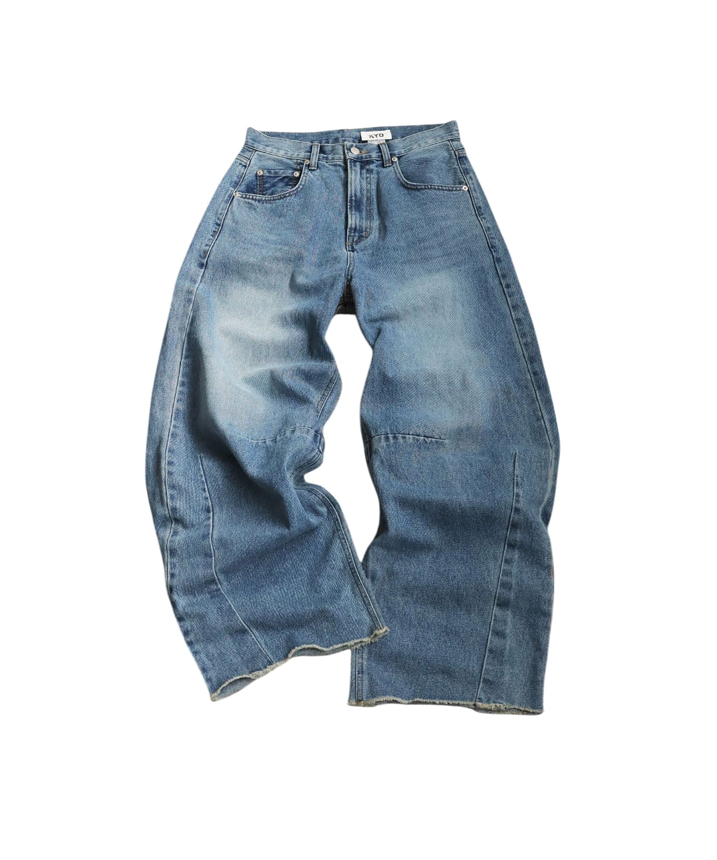 KYO Men's Fringe Curve Denim Pants