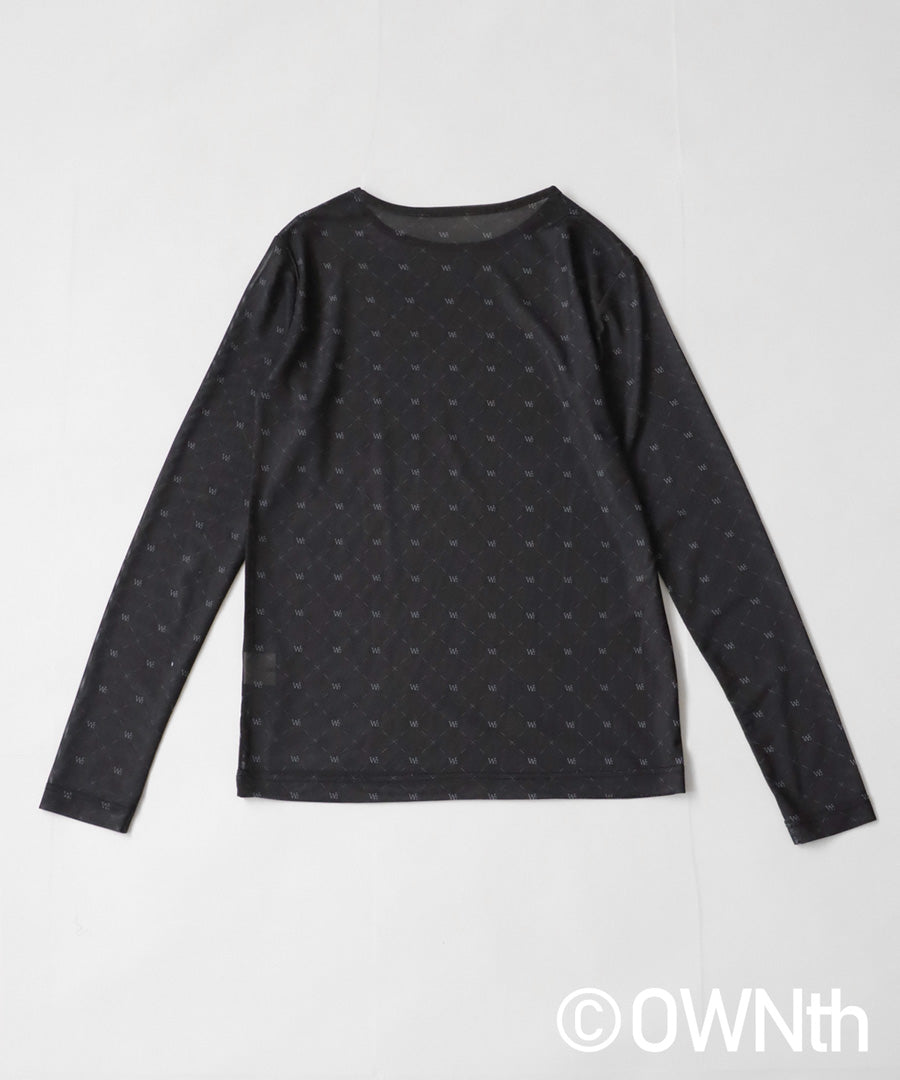 Monogram Sheer Cut Tops