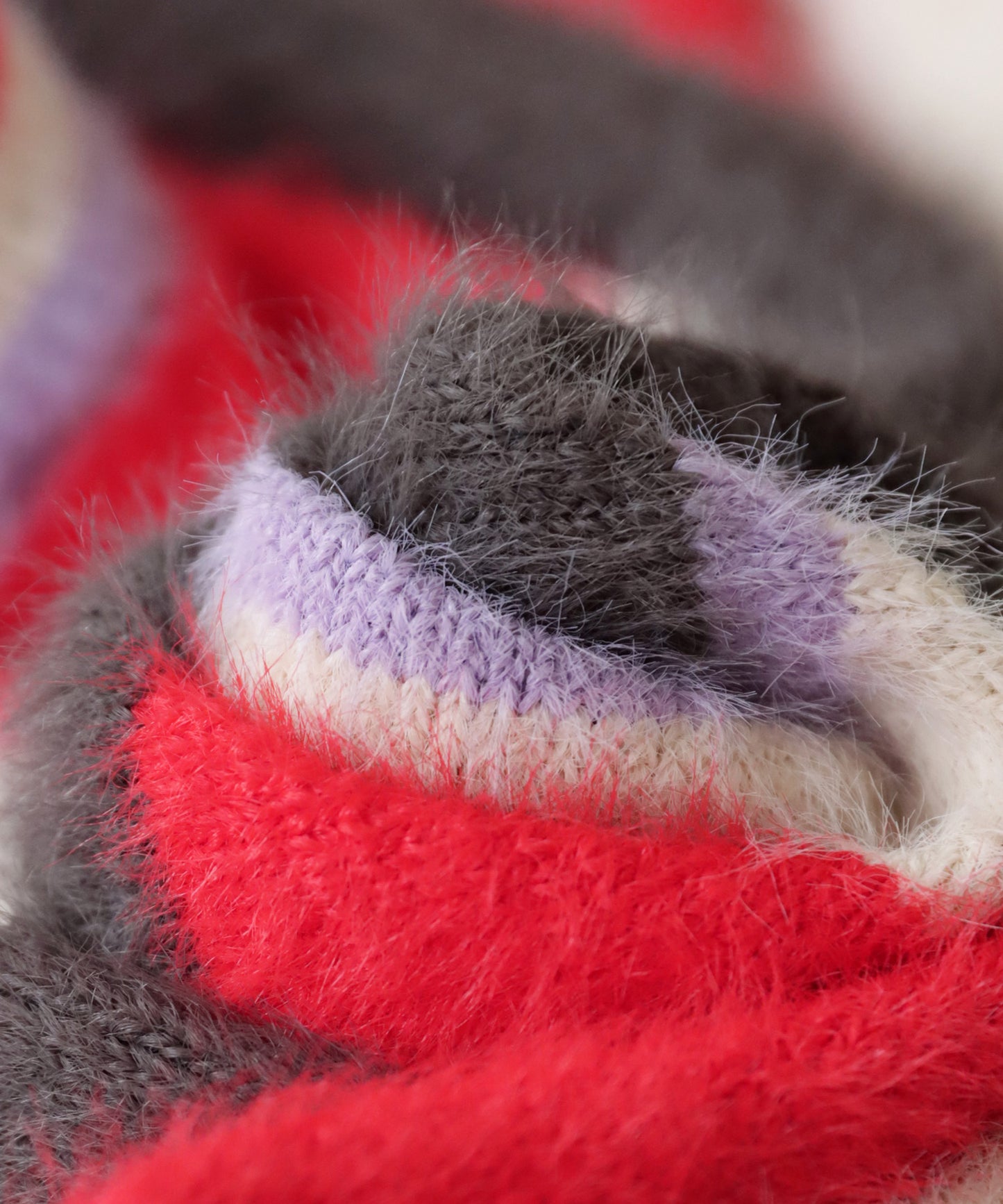 Shaggy Stripe Knit Vest Unisex