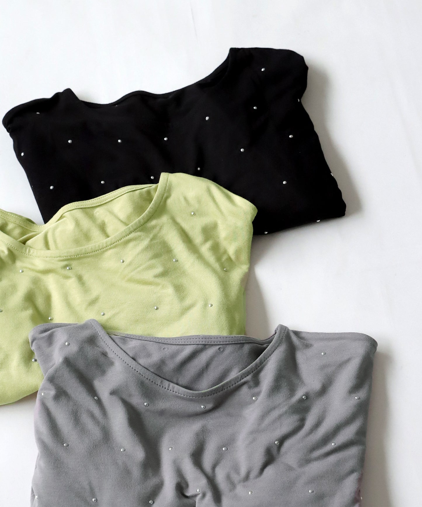 Long Sleeve Studded T-Shirt Ladies