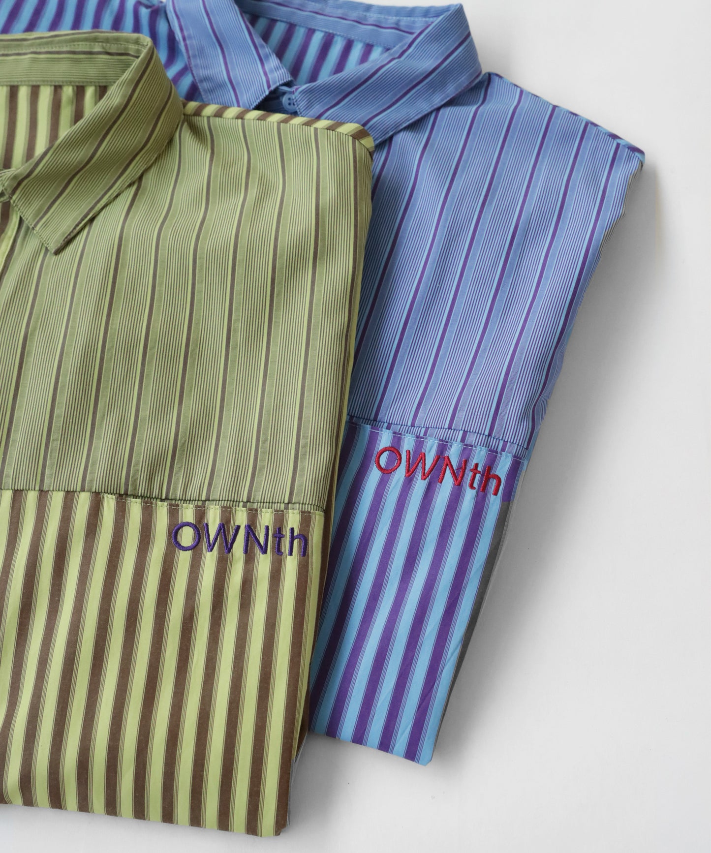 Flap Design Random Stripe Overshirt Unisex