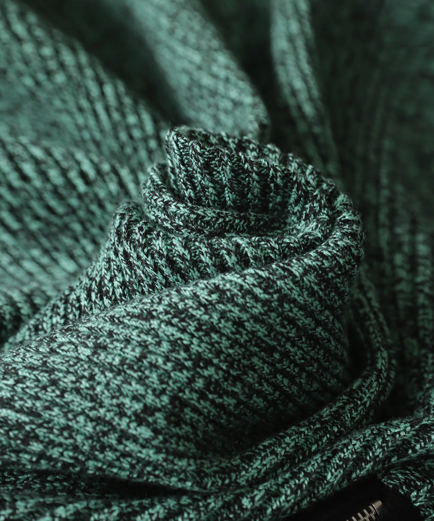 Half Zip Mix Rib knit Pullover Ladies