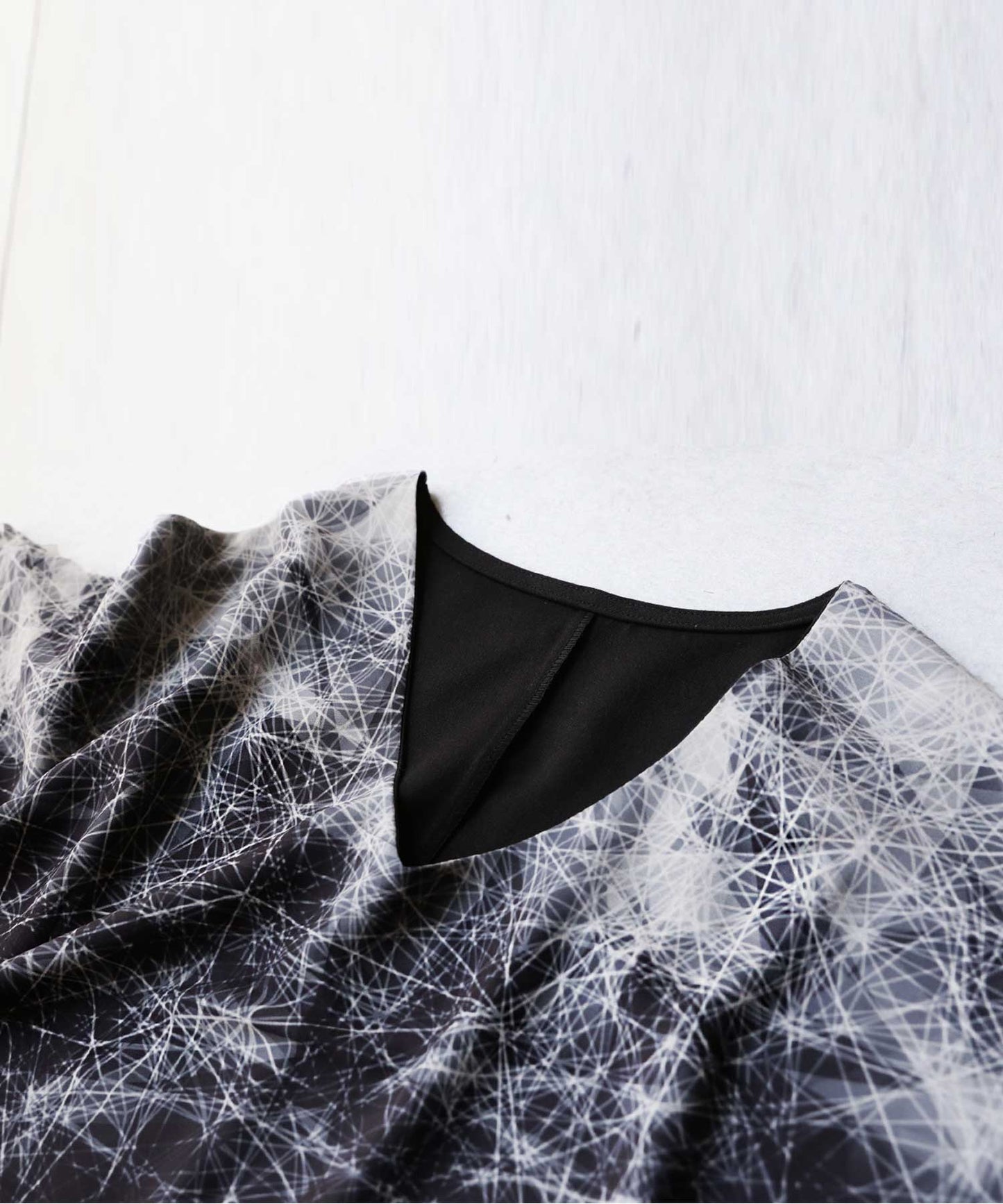 Switching Cocoon Casual dress Ladies Short Sleeve