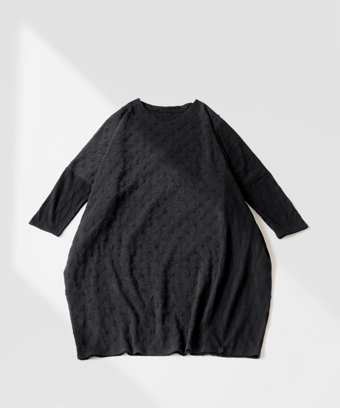 Pattern switching Ladies Long One -piece Long-Sleeve