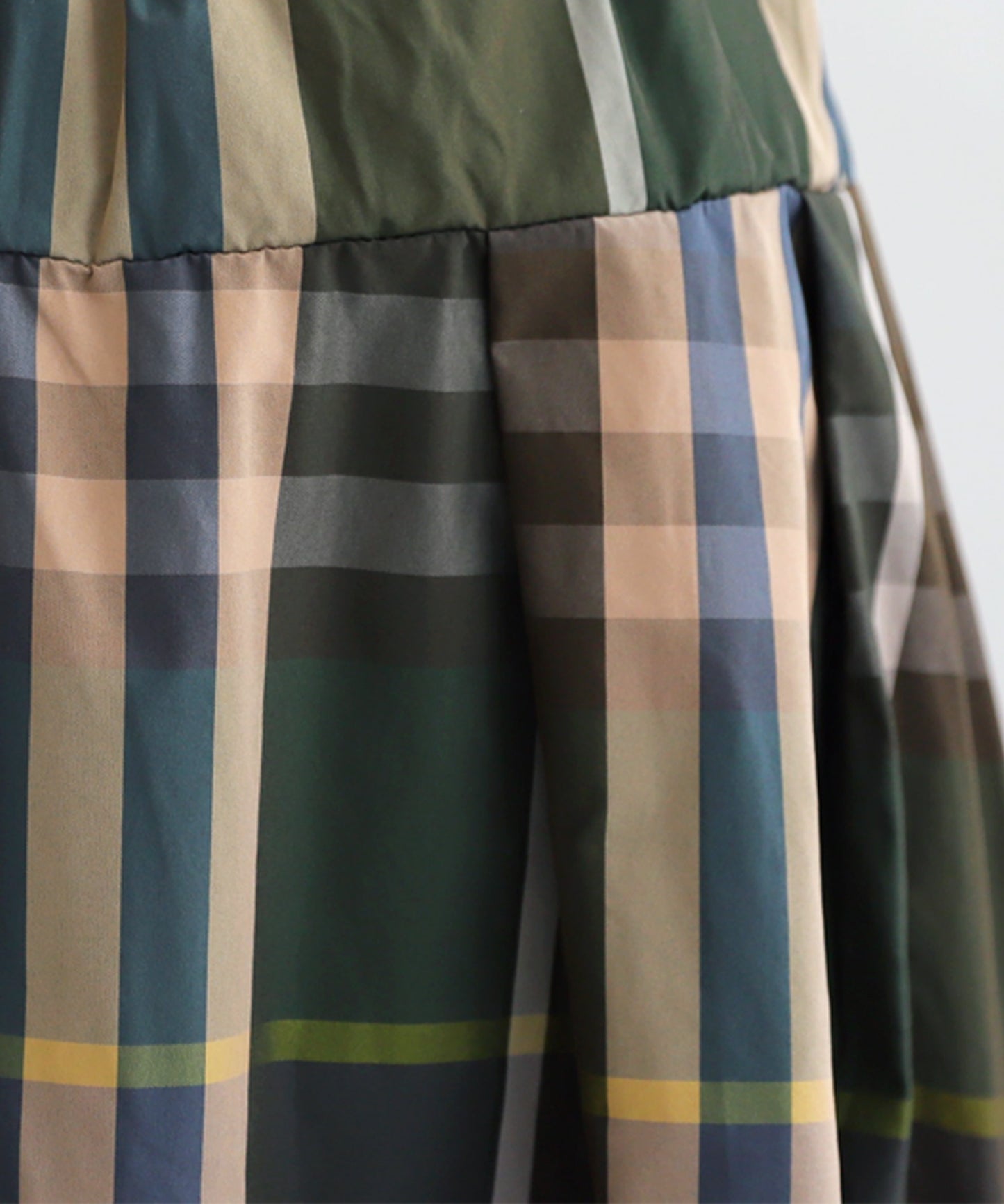 Flare Ladies Long Plaid skirt