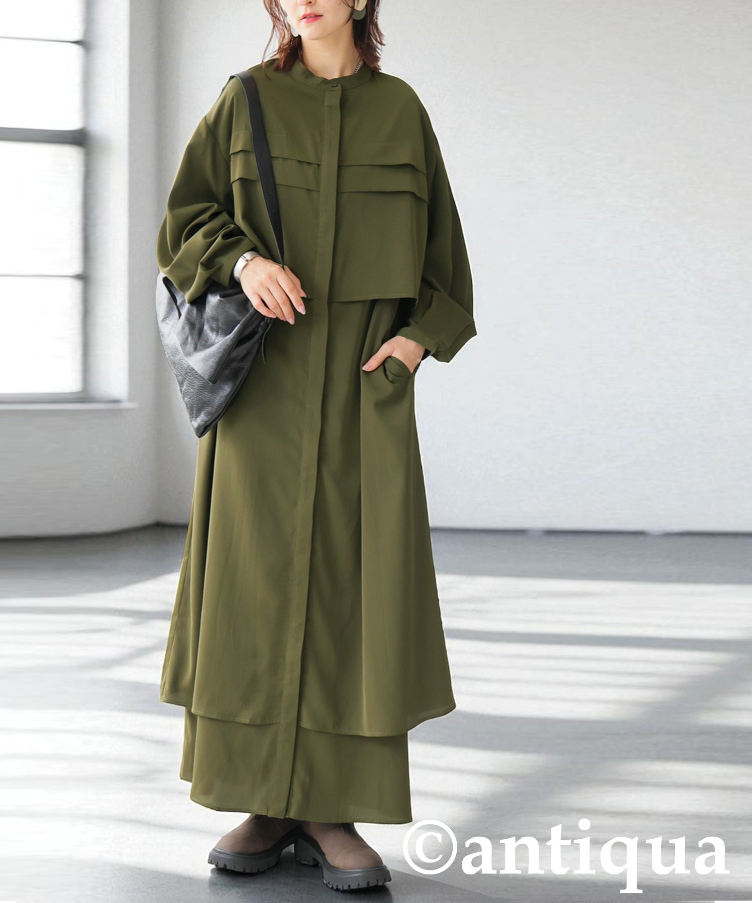 Ladies Layered Dress | Japanese fashion brand ANTIQUA Official - antiqua-wa Ladies Layered Dress | Japanese fashion brand ANTIQUA Official - antiqua-wa