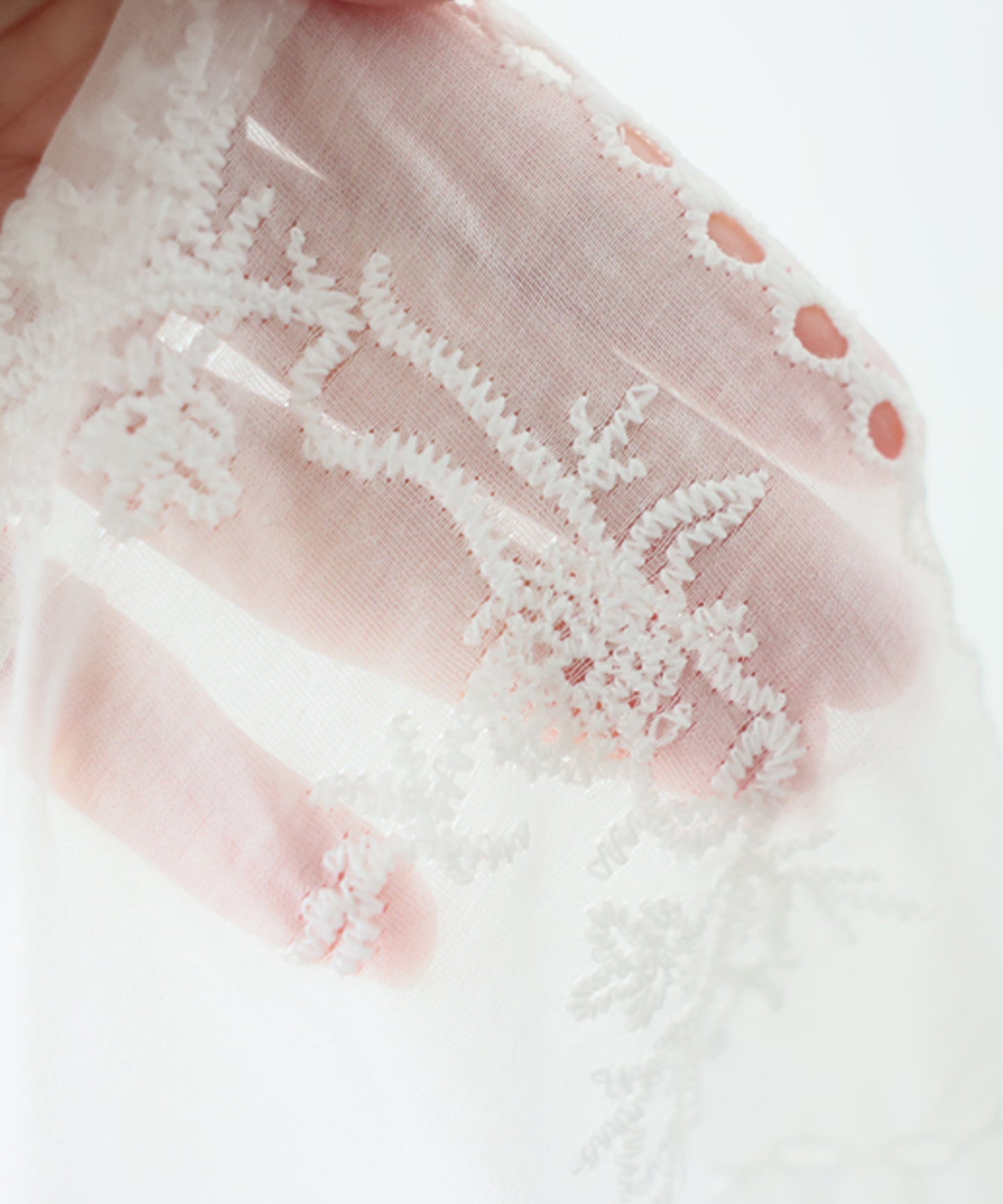 Embroidered Lace Sheer Shirt Ladies