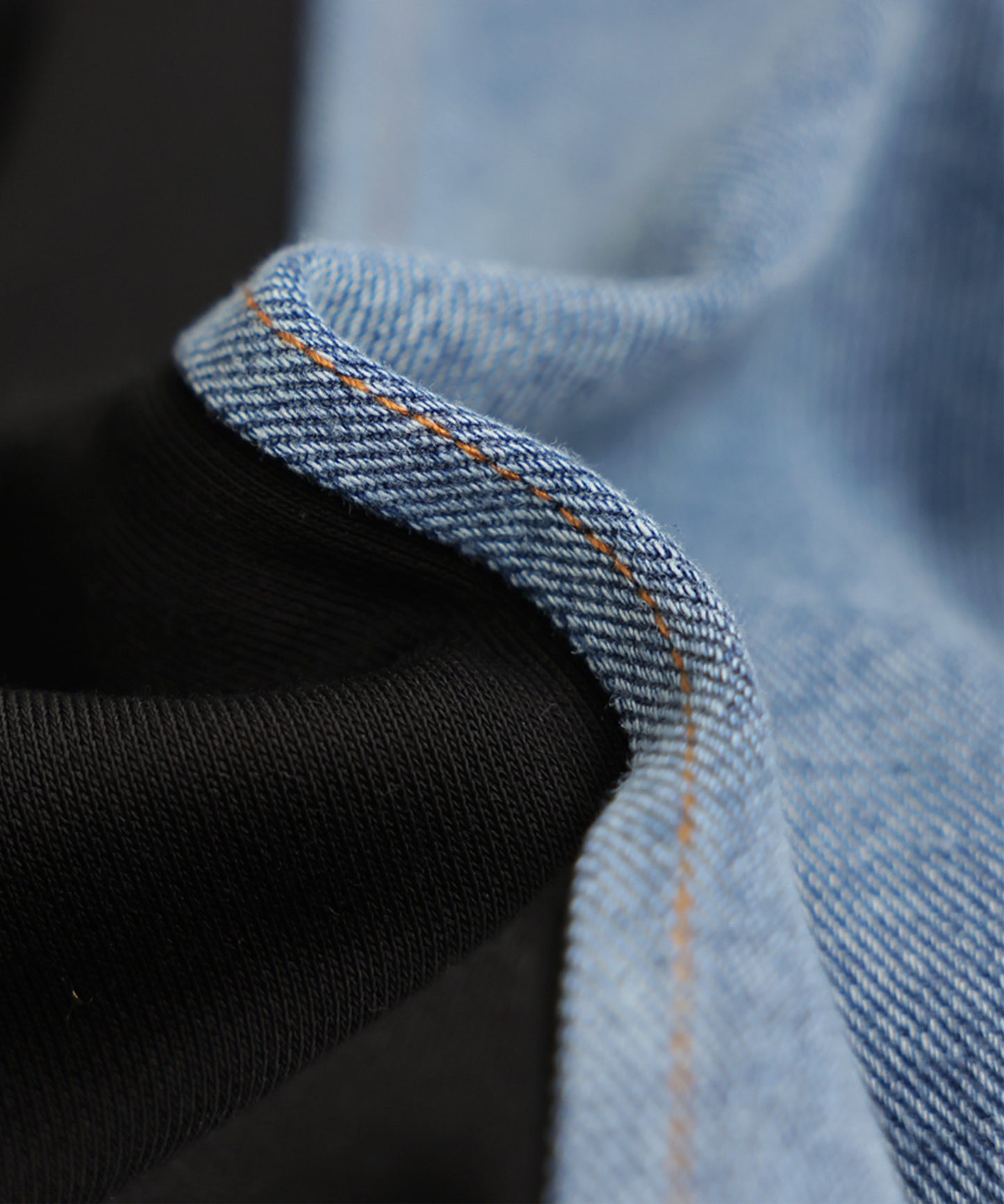 Mixed-Material Fleece And Denim Hoodie Ladies