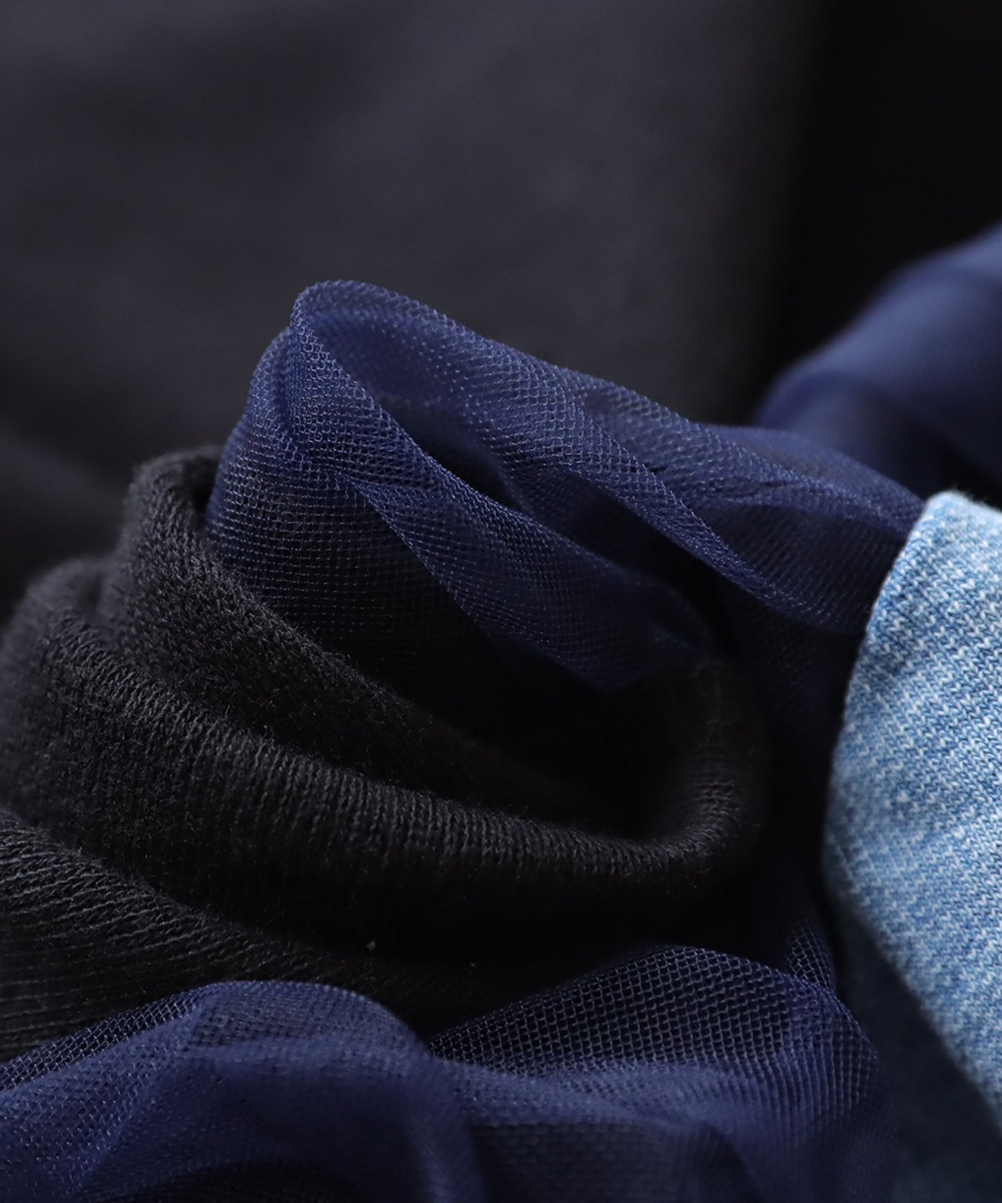 Combination Denim Sweatshirt Ladies