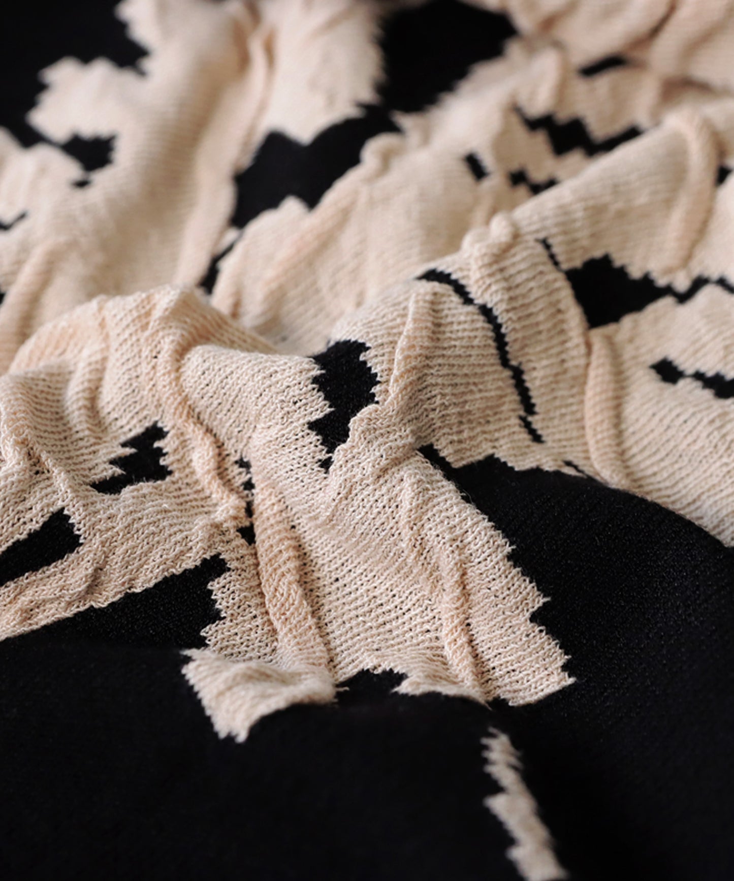 Floral Pattern Dolman Knit Dress Ladies