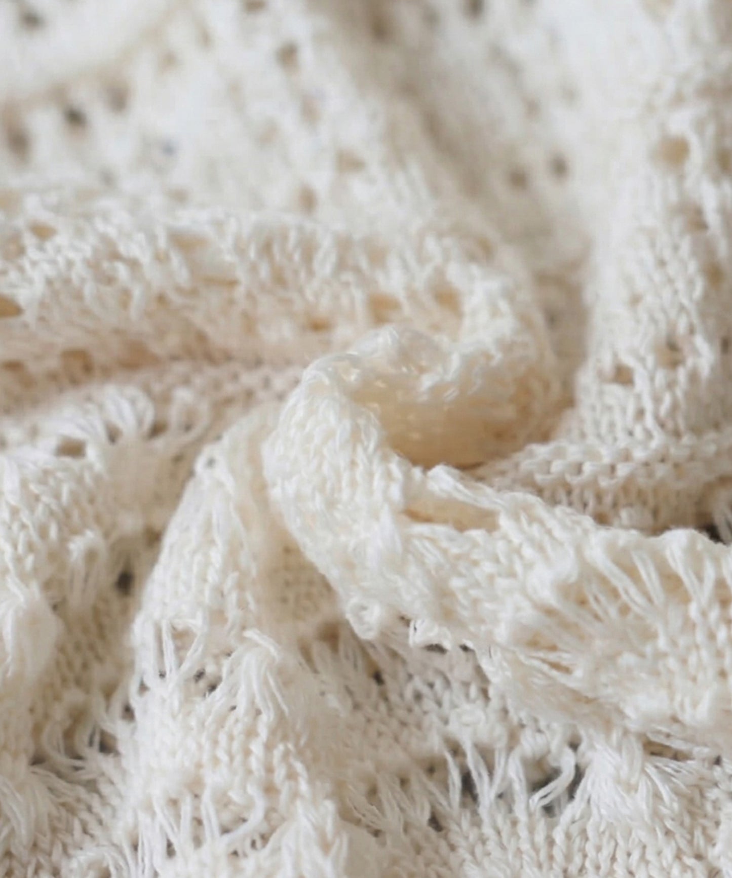 Dolman-Style Openwork Knit Sweater Ladies