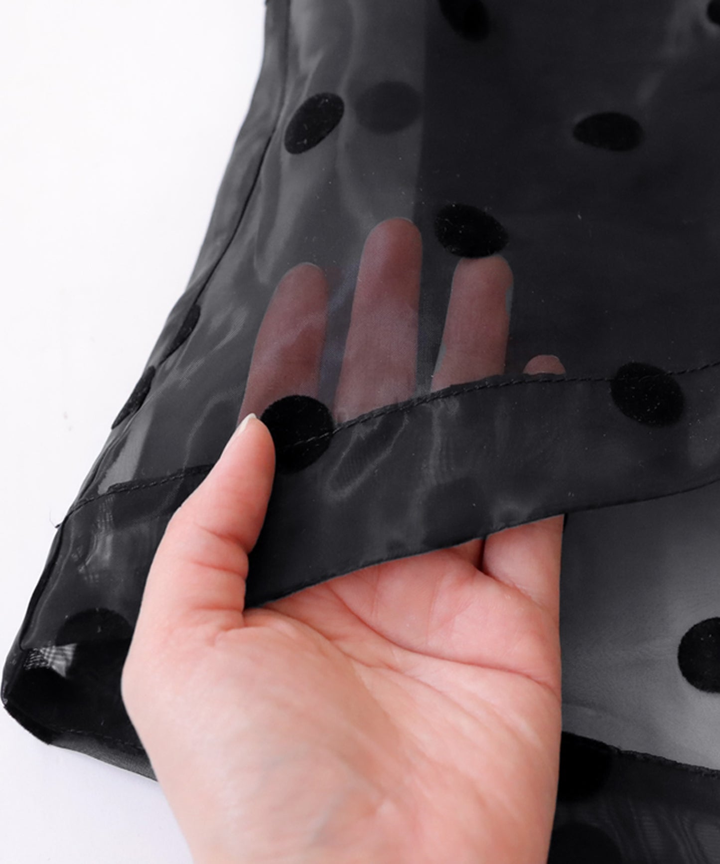 Dot Pattern Sheer Shirt Ladies