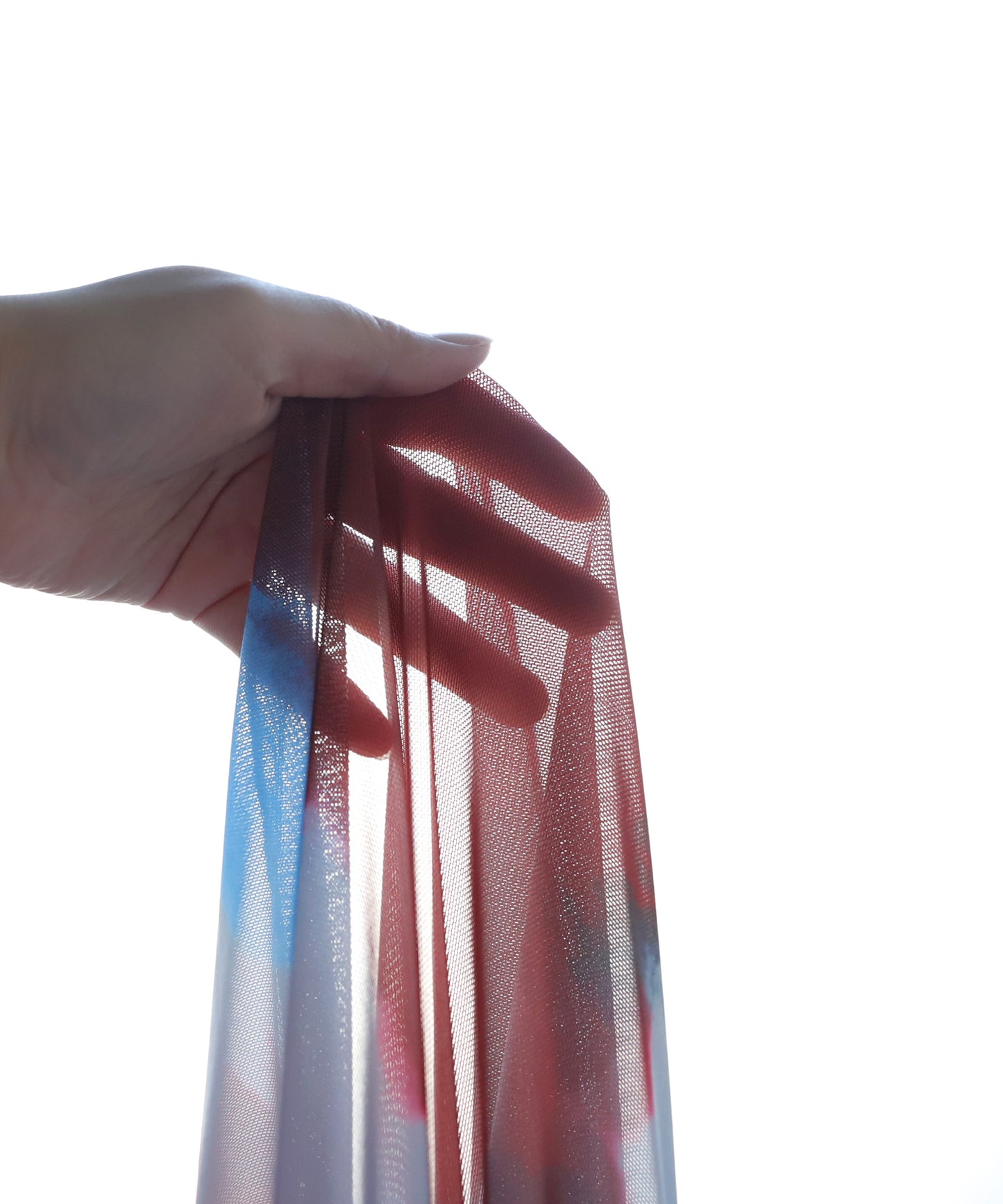 Watercolor Print Sheer Tops Ladies