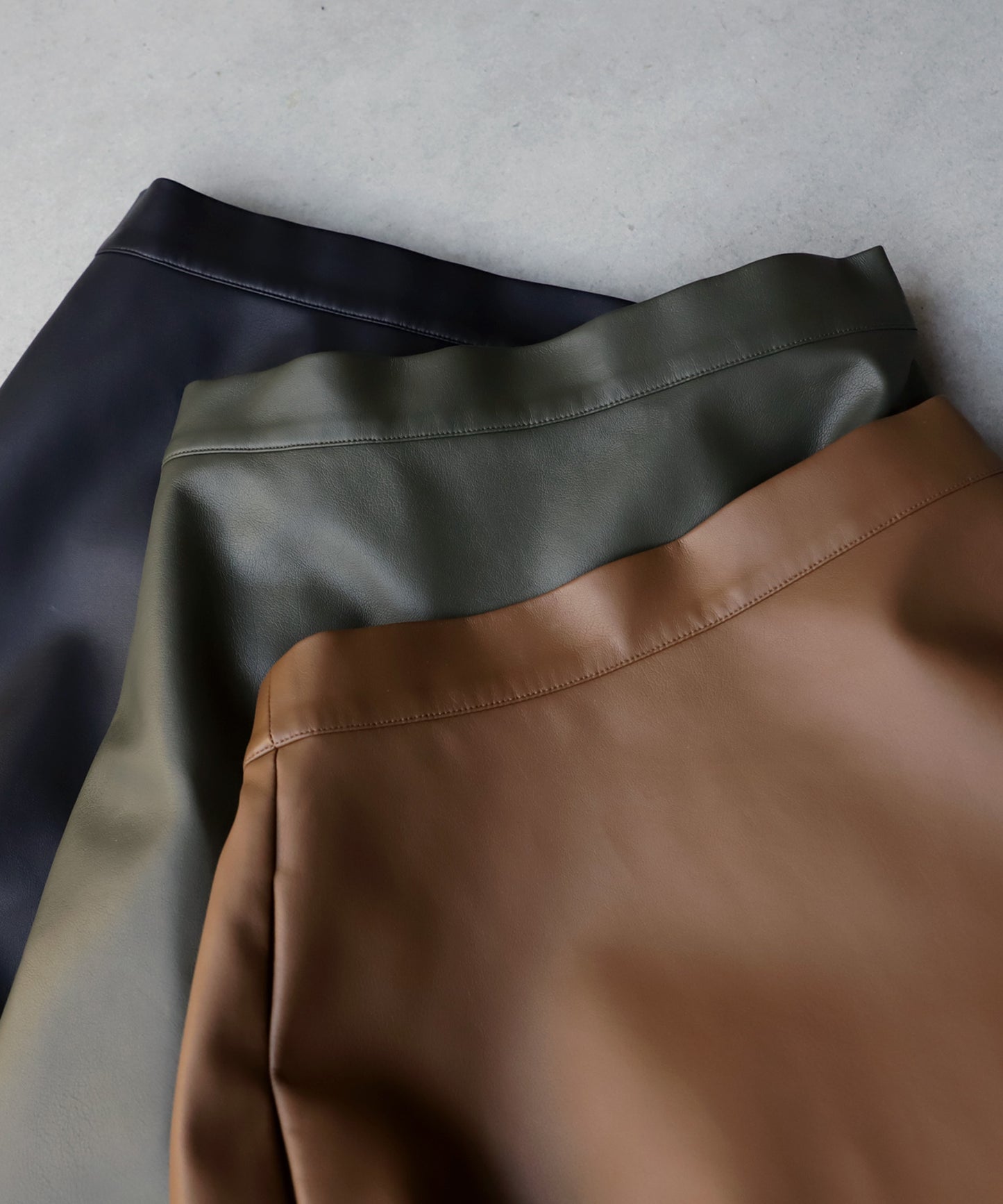 Vegan Leather A-line Skirt Ladies