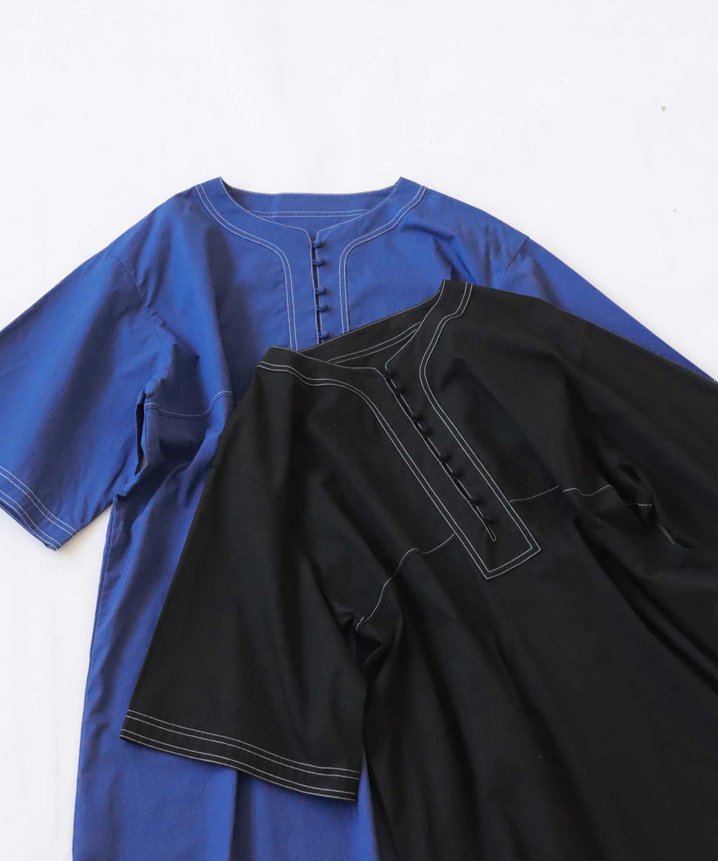 Bicolor stech Ladies Casual dress Short-Sleeve