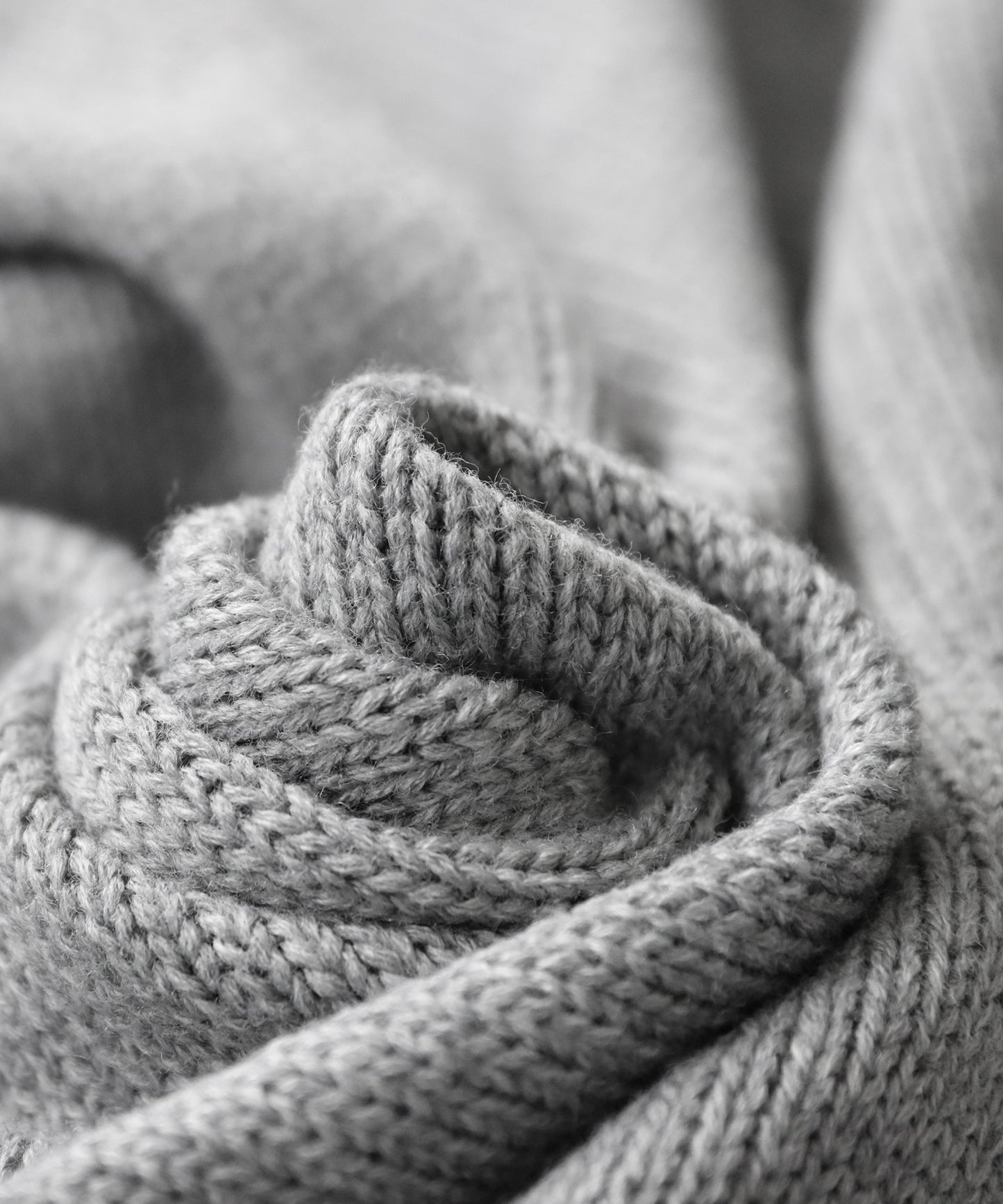 High Neck Rib Knit Men's