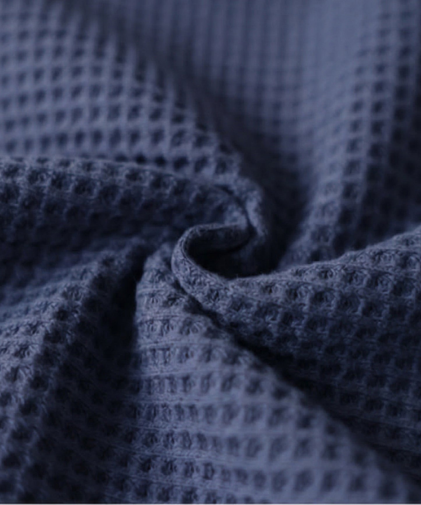 Waffle Knit 100% Cotton Henley Neck T-Shirt Men’s