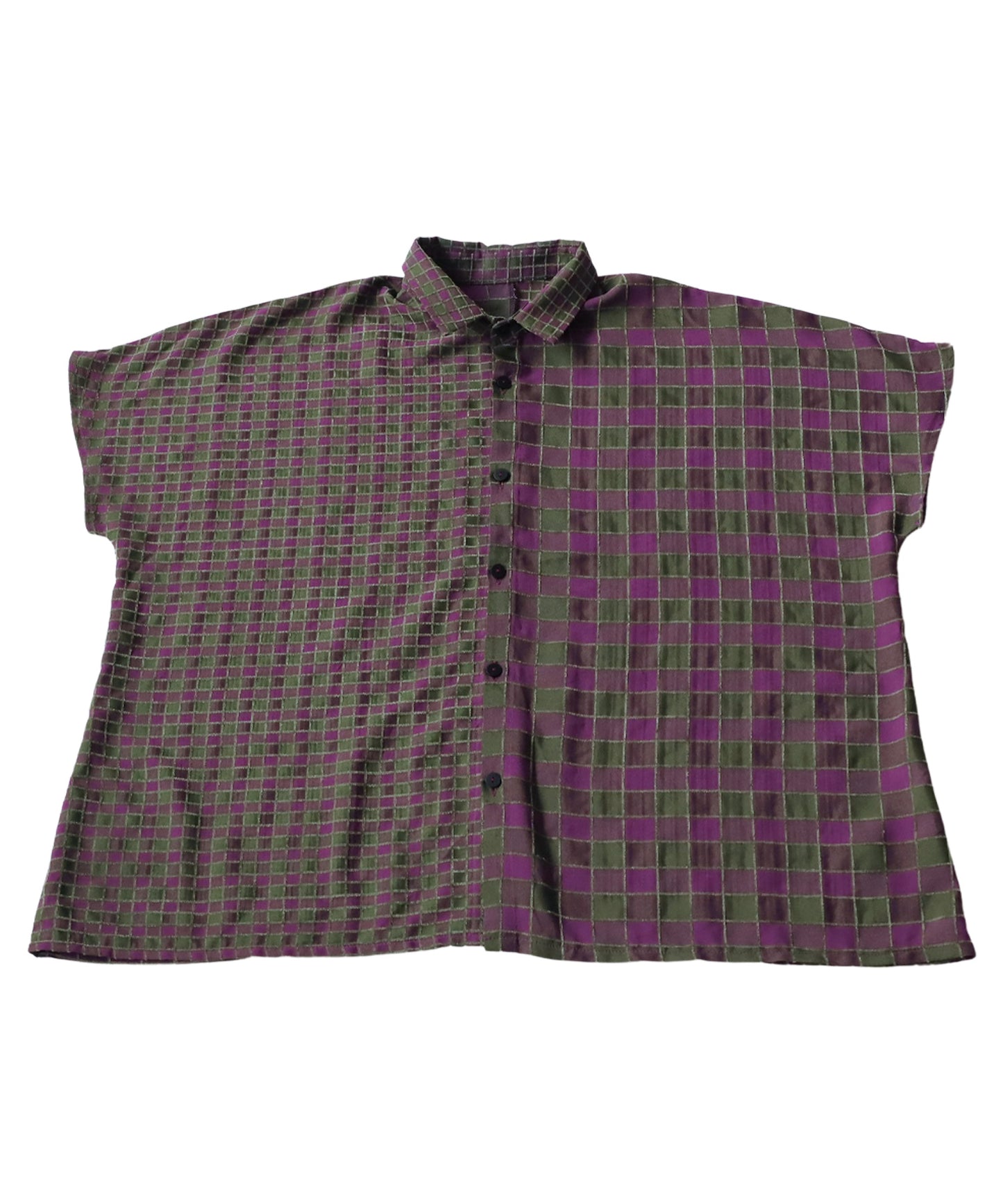 Half Sleeve Plaid Shirt Men's