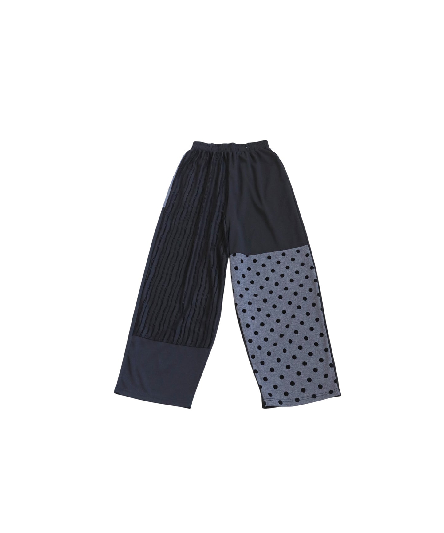 Dot And Stripe Switching Wide Pants Ladies