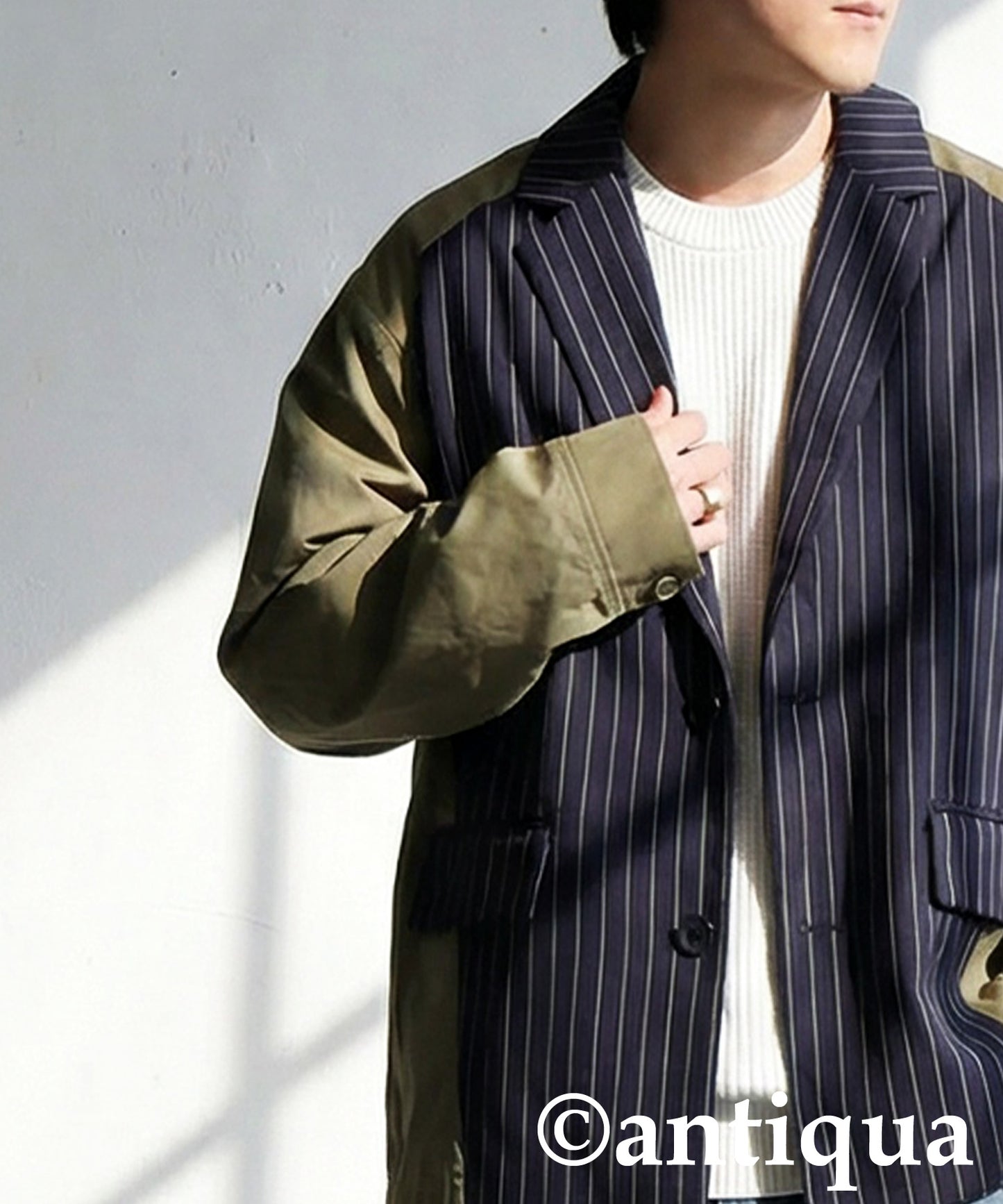 Mixed Material Jacket Men's
