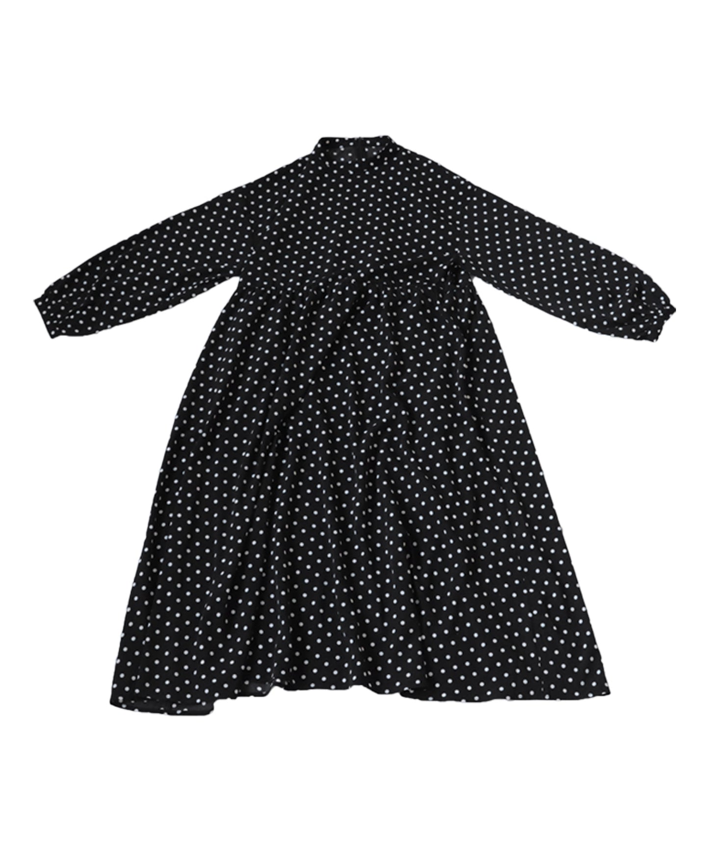 Dot pattern Ladies A line casual dress