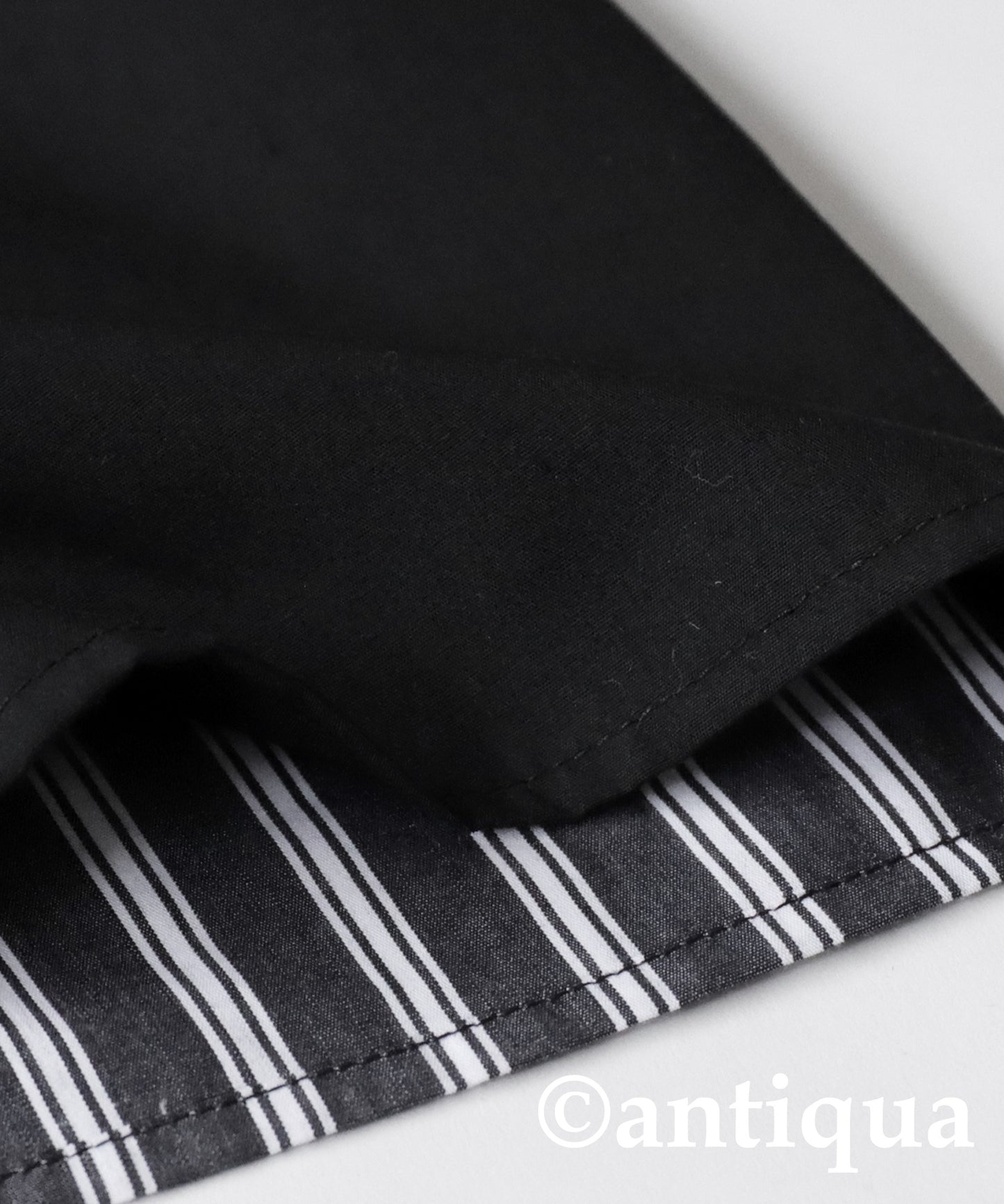 Asymmetry shirt stripes and black Men's