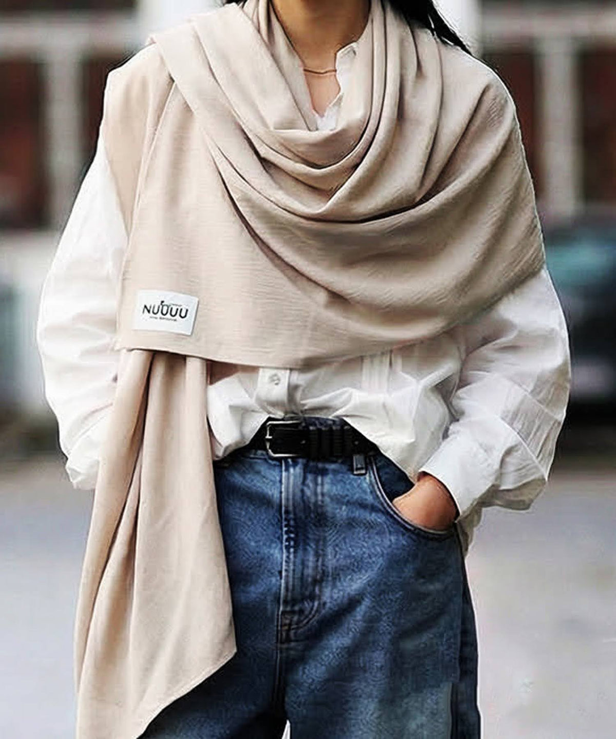 NUUUII UV-Cut Hooded Stole With Wire Frame Ladies