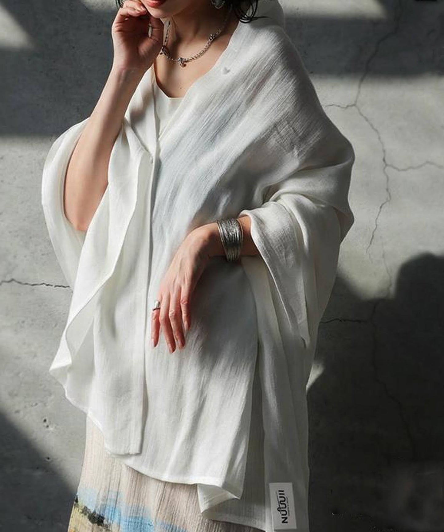 NUUUII UV-Cut Hooded Stole With Wire Frame Ladies