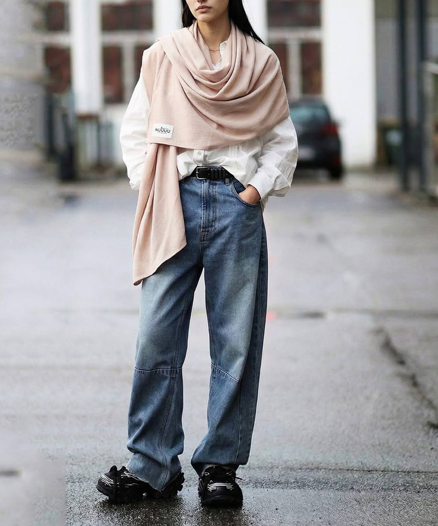 NUUUII UV-Cut Hooded Stole With Wire Frame Ladies