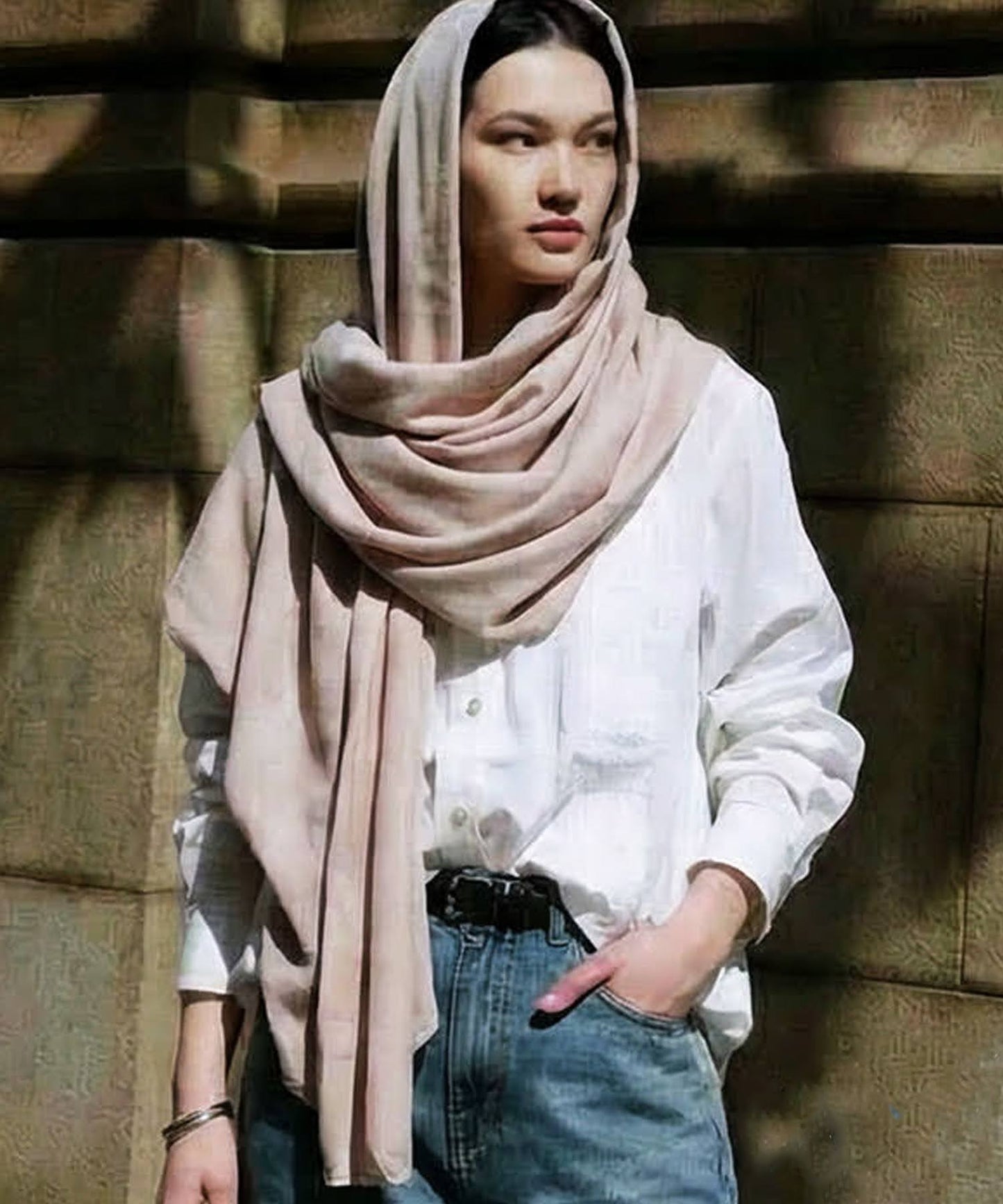 NUUUII UV-Cut Hooded Stole With Wire Frame Ladies