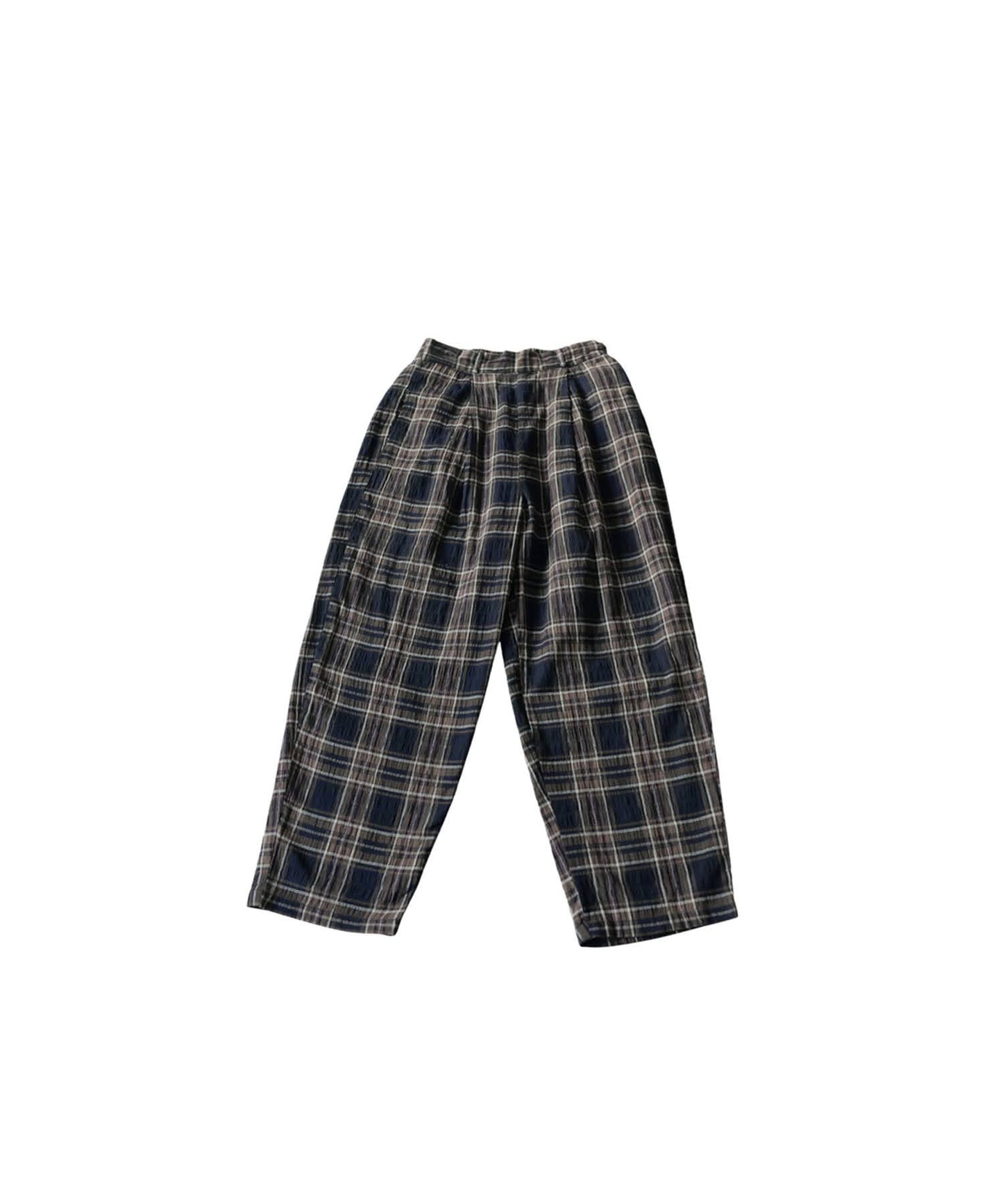 Indian Cotton Checkered Wide-Leg Pants Men’s
