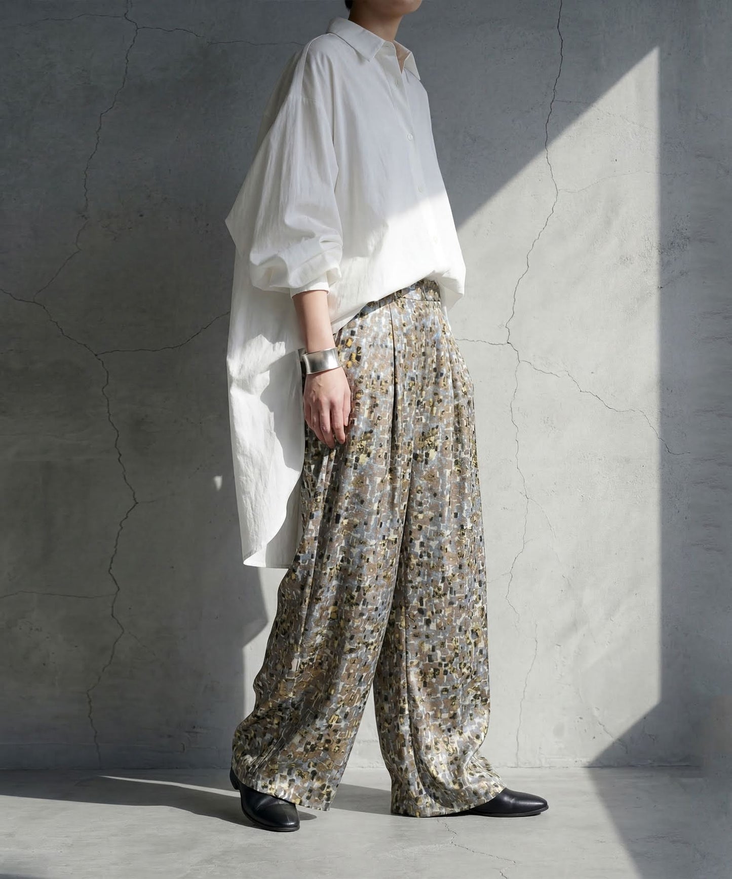 Mosaic Pattern Wide Pants Ladies