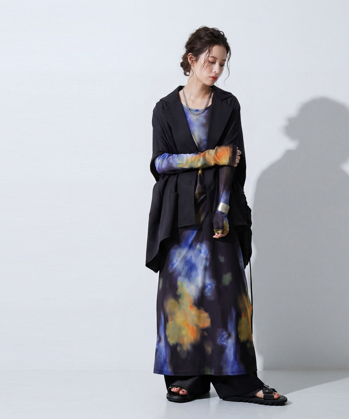 OWNth Drawstring Design Poncho-Style Asymmetrical Tailored Jacket Ladies