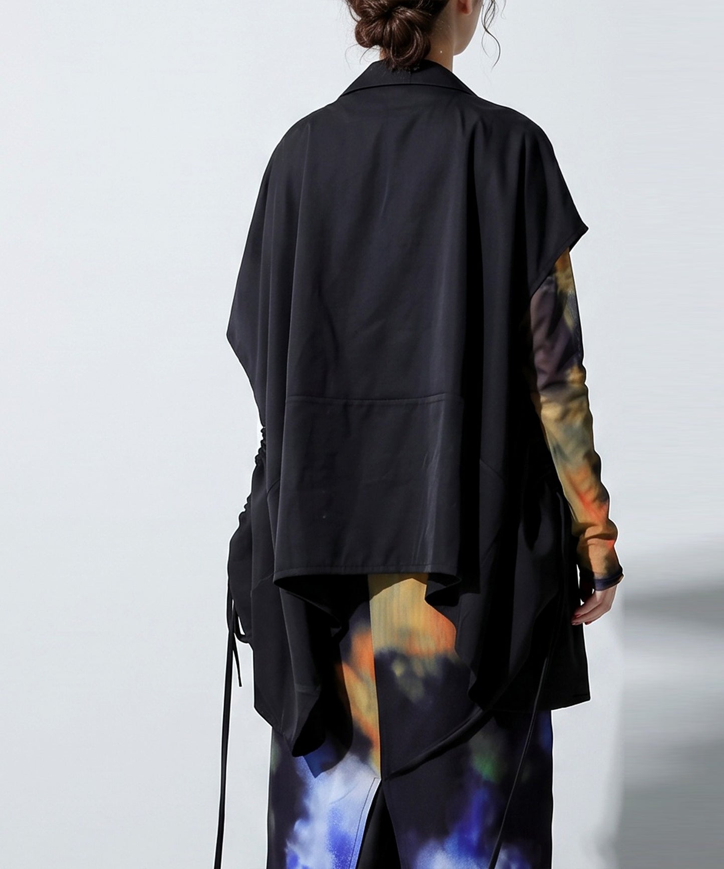 OWNth Drawstring Design Poncho-Style Asymmetrical Tailored Jacket Ladies