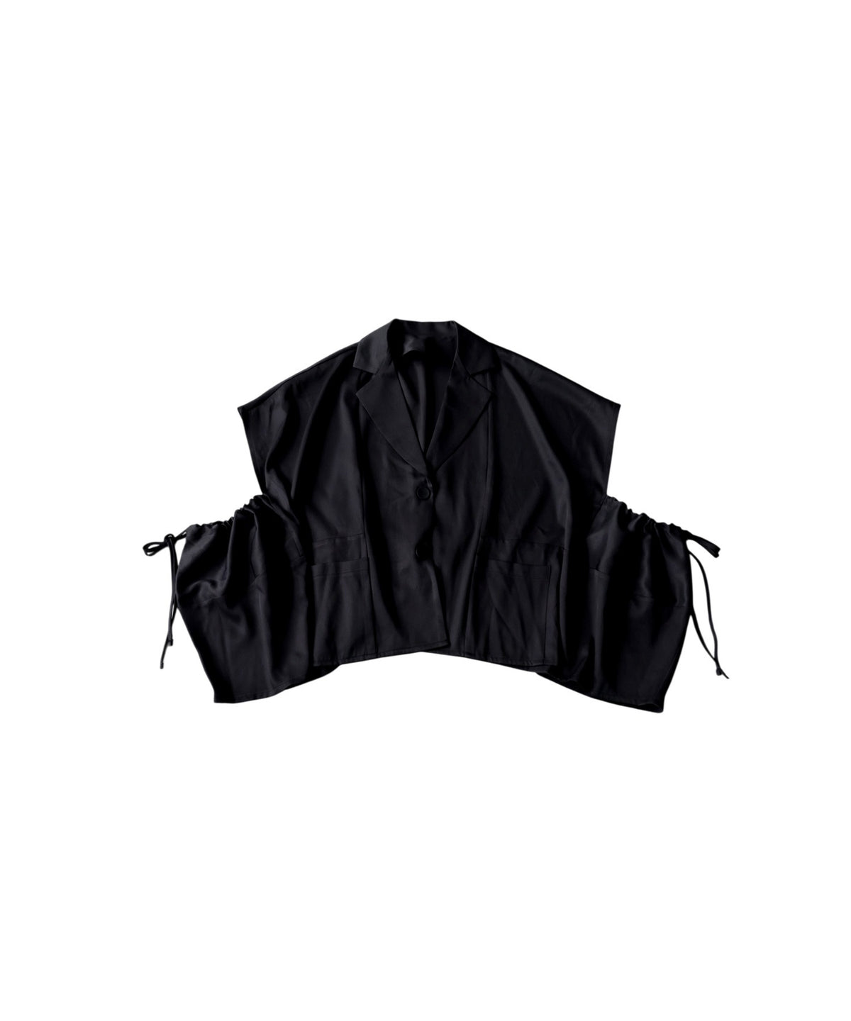 OWNth Drawstring Design Poncho-Style Asymmetrical Tailored Jacket Ladies