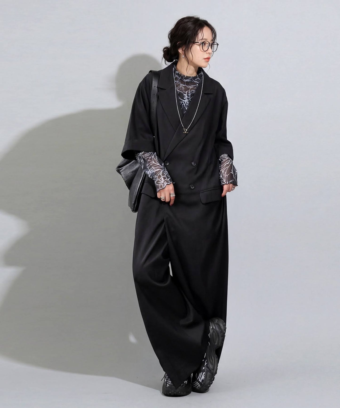 OWNth Floral Print High-Neck Sheer Top Ladies