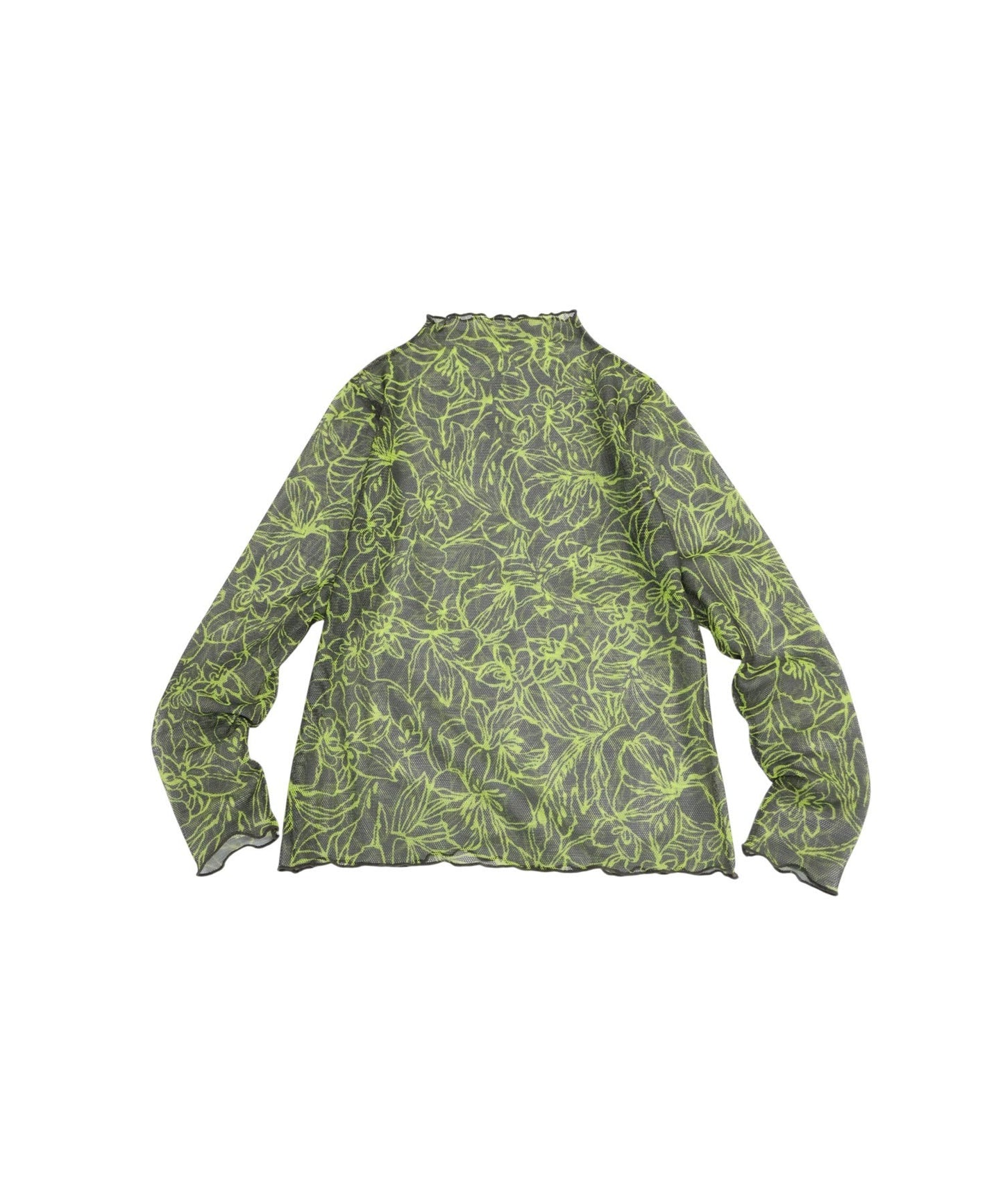OWNth Floral Print High-Neck Sheer Top Ladies