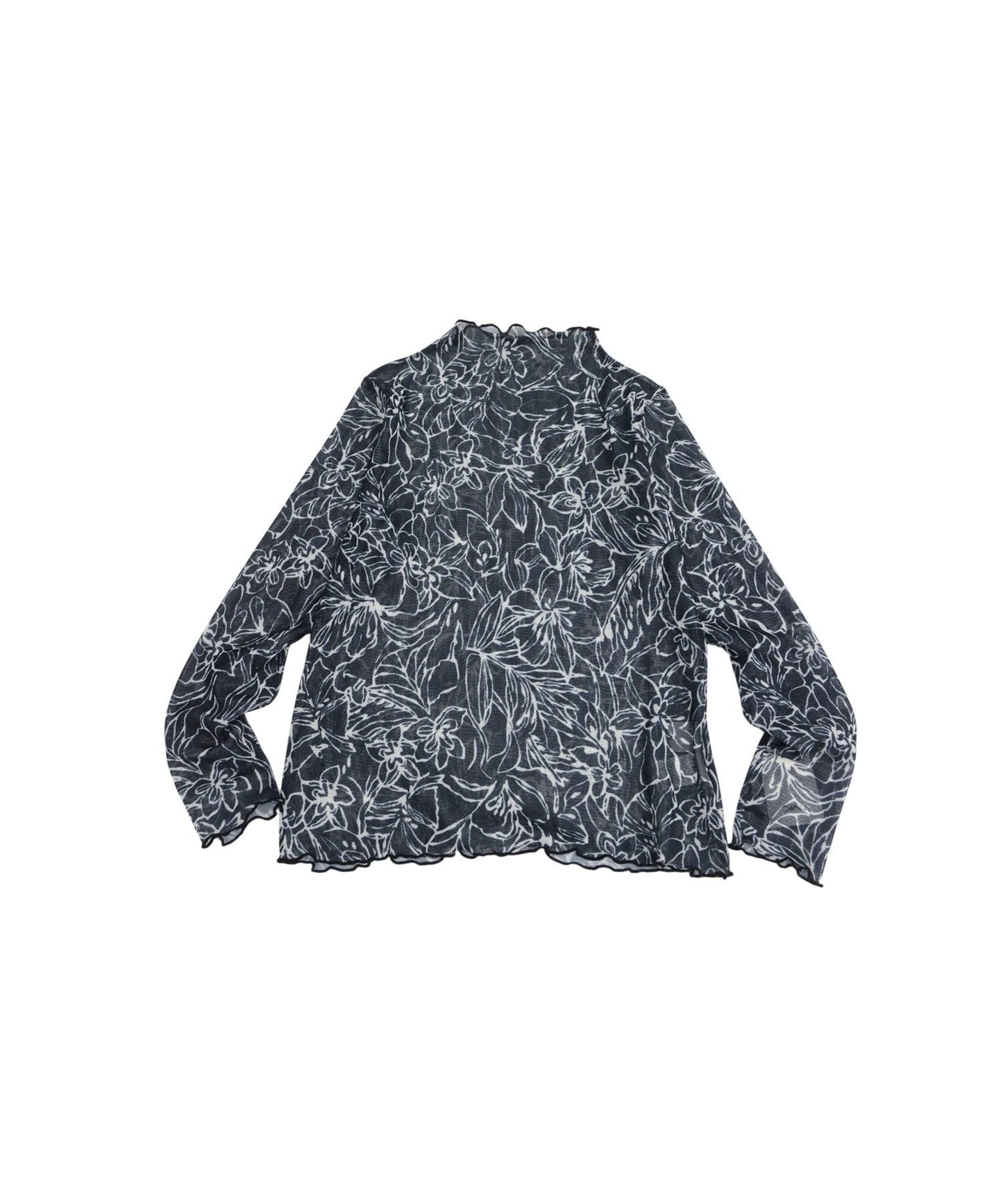 OWNth Floral Print High-Neck Sheer Top Ladies