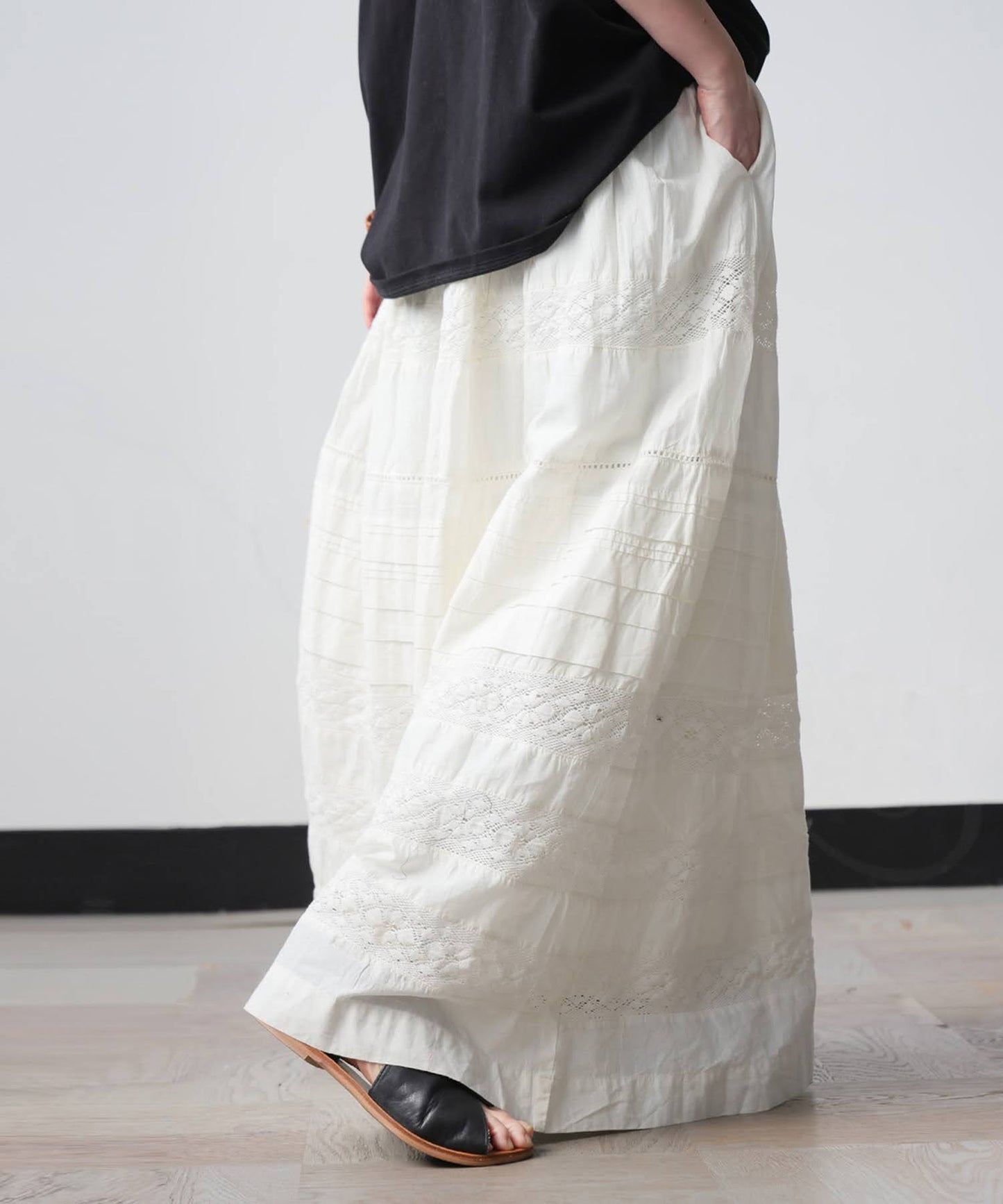 Indian Cotton Lace Long Skirt Ladies
