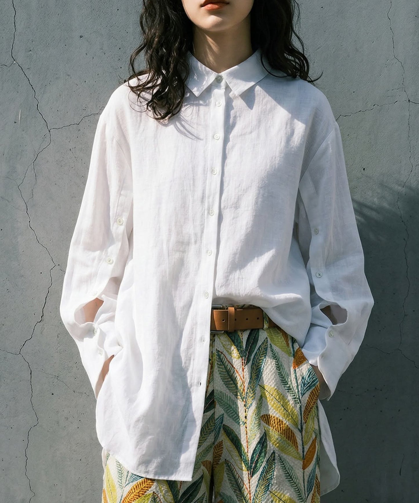 Linen-Like Shirt Ladies