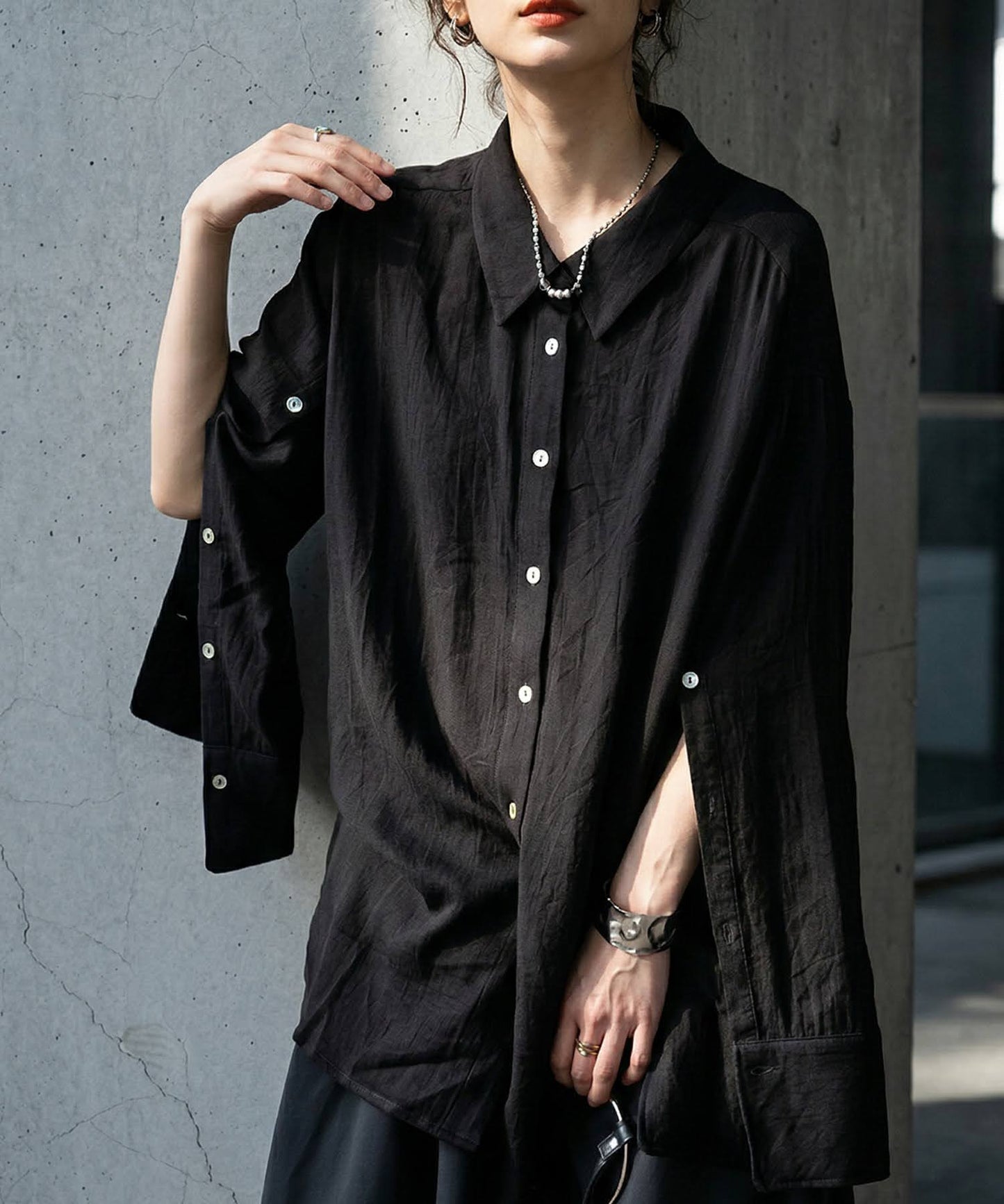 Linen-Like Shirt Ladies