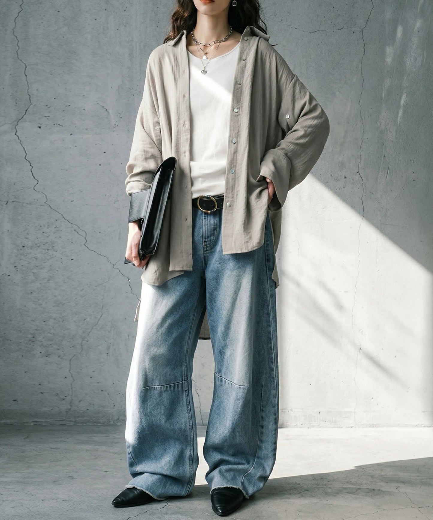 Linen-Like Shirt Ladies
