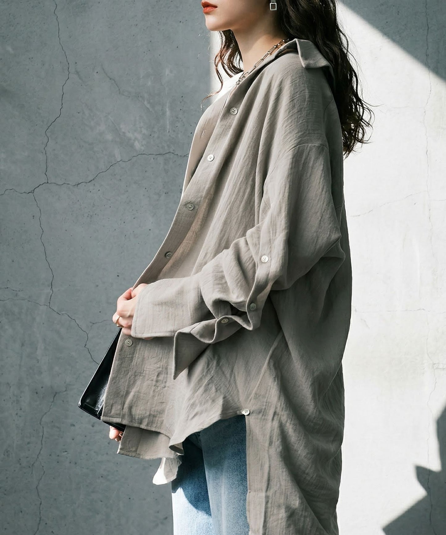 Linen-Like Shirt Ladies
